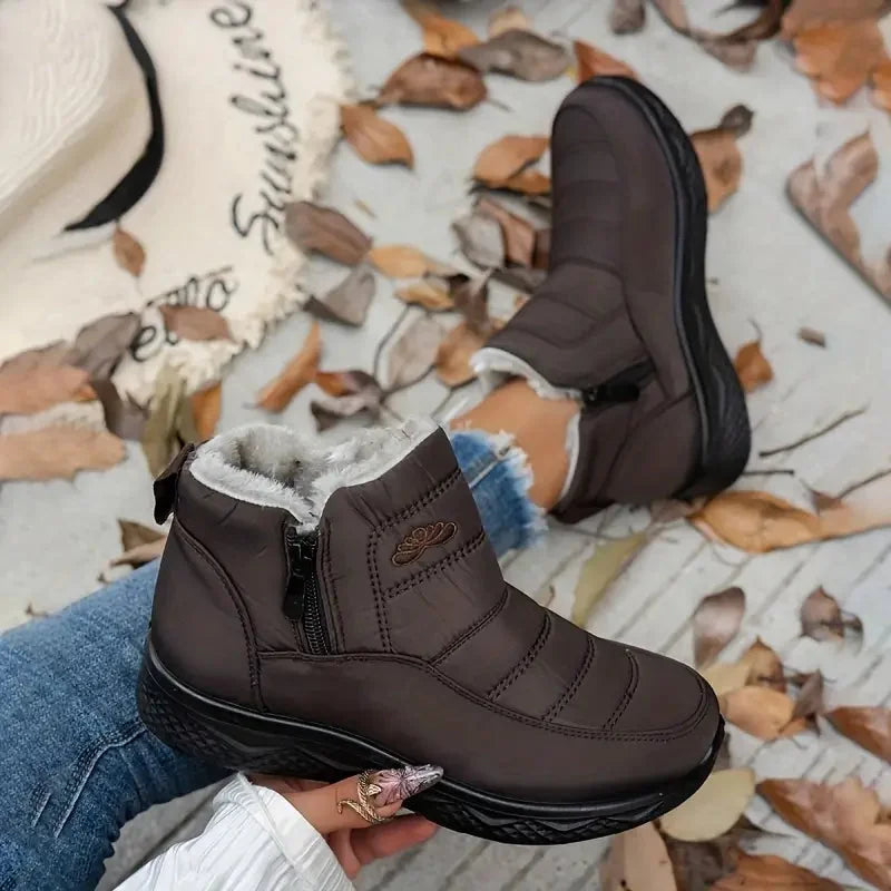 Vida Bequeme Damen Winterstiefel mit Fellfutter