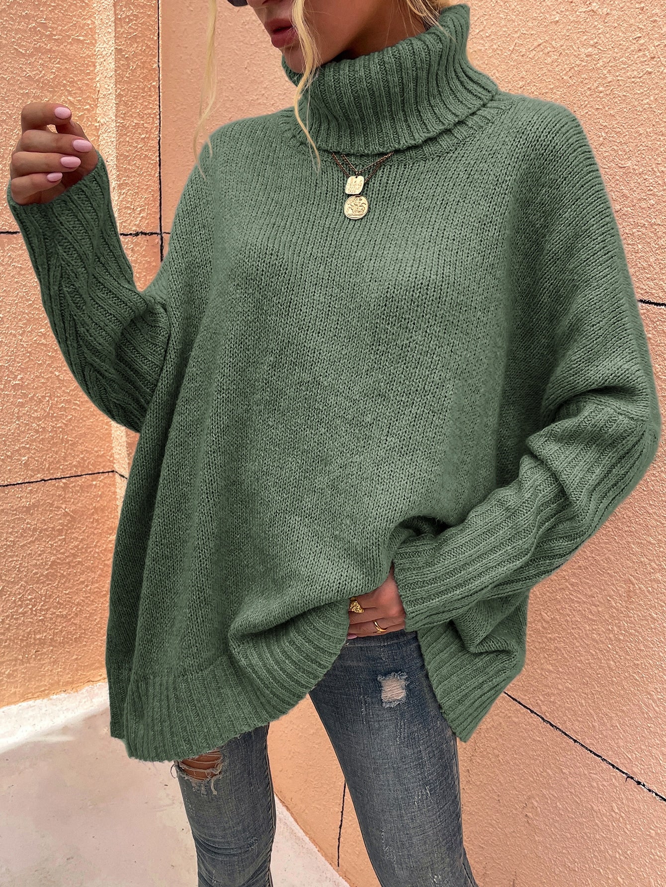 Clara Turtleneck Batwing-tröja