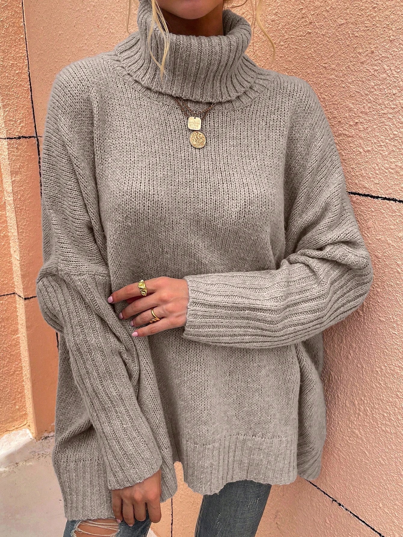 Clara Turtleneck Batwing-tröja