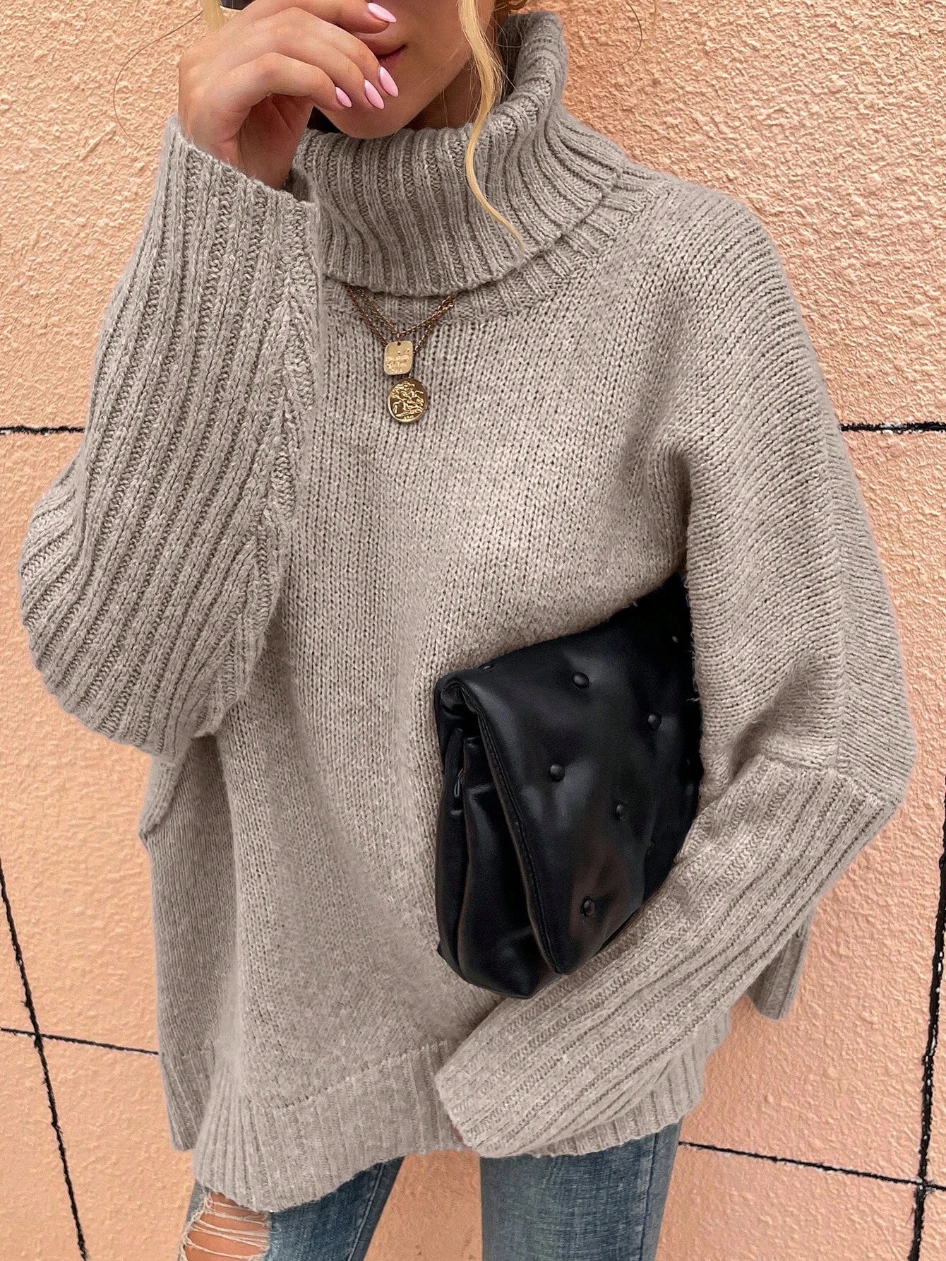 Clara Turtleneck Batwing-tröja