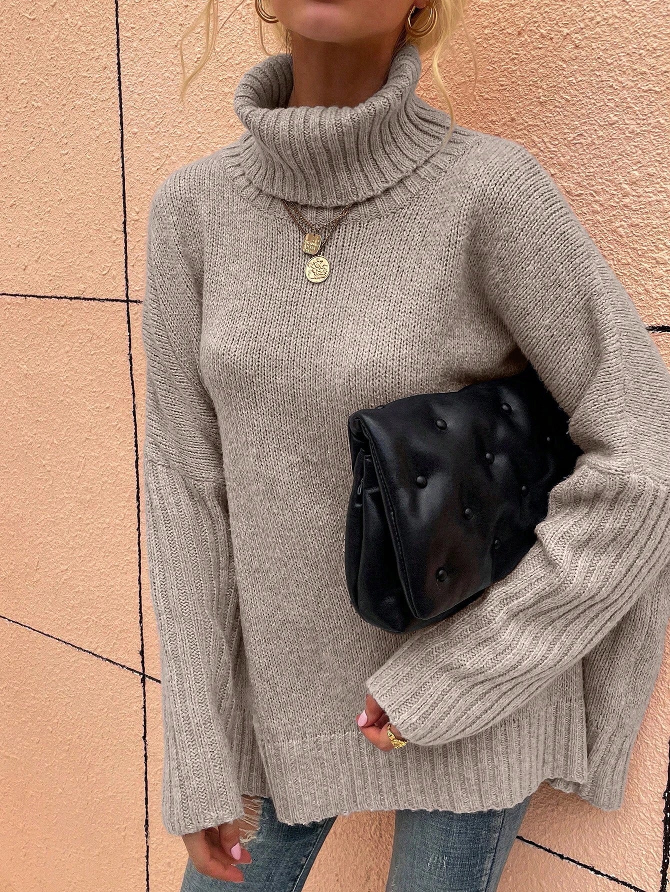 Clara Turtleneck Batwing-tröja