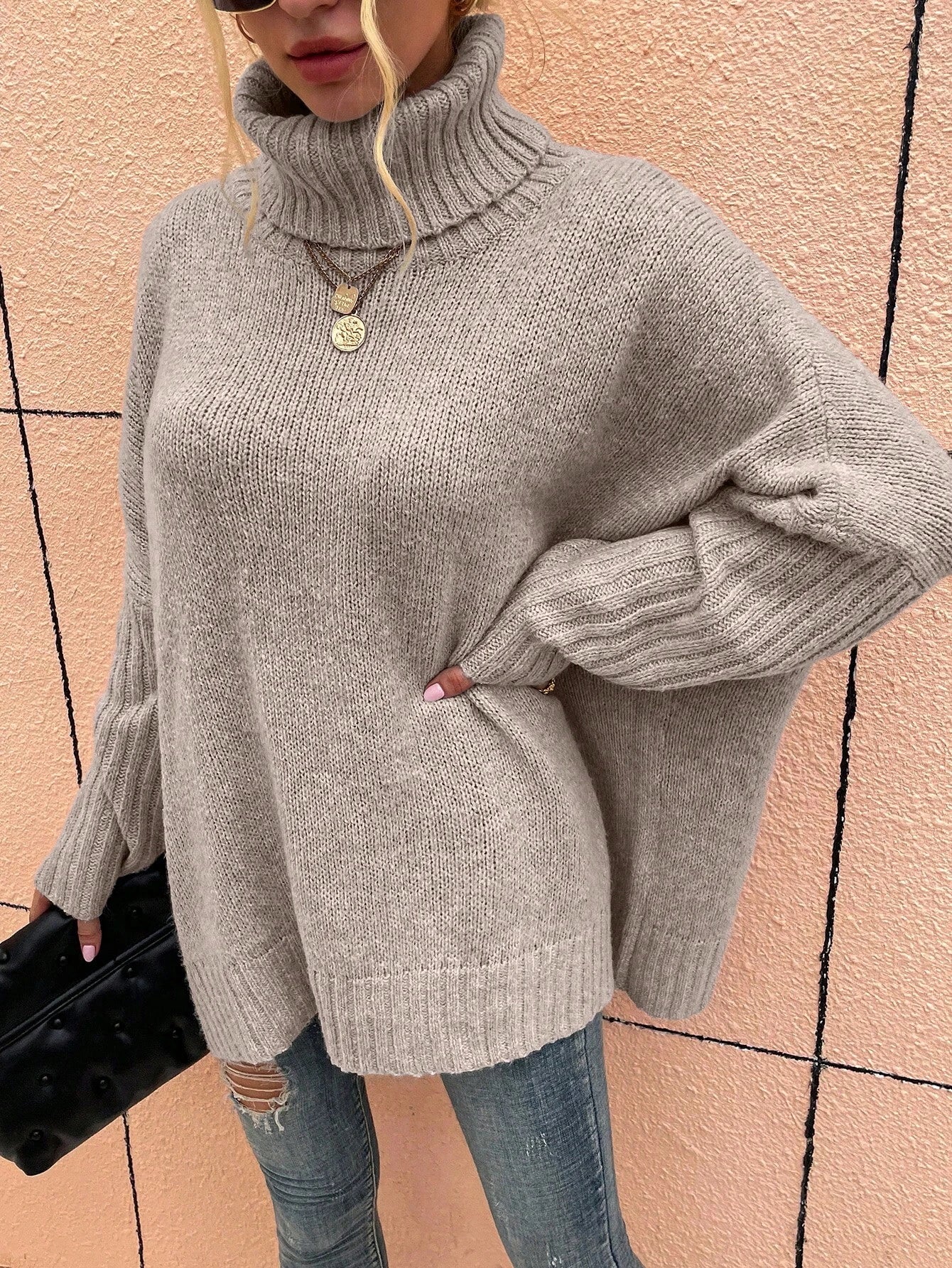 Clara Turtleneck Batwing-tröja
