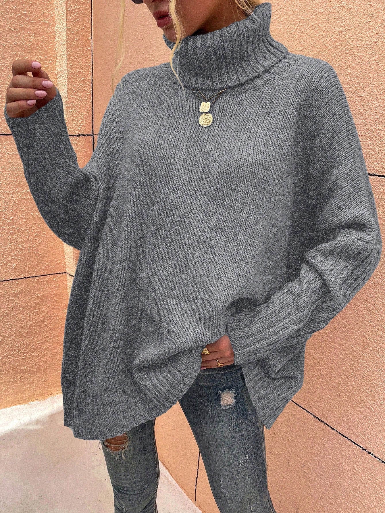 Clara Turtleneck Batwing-tröja