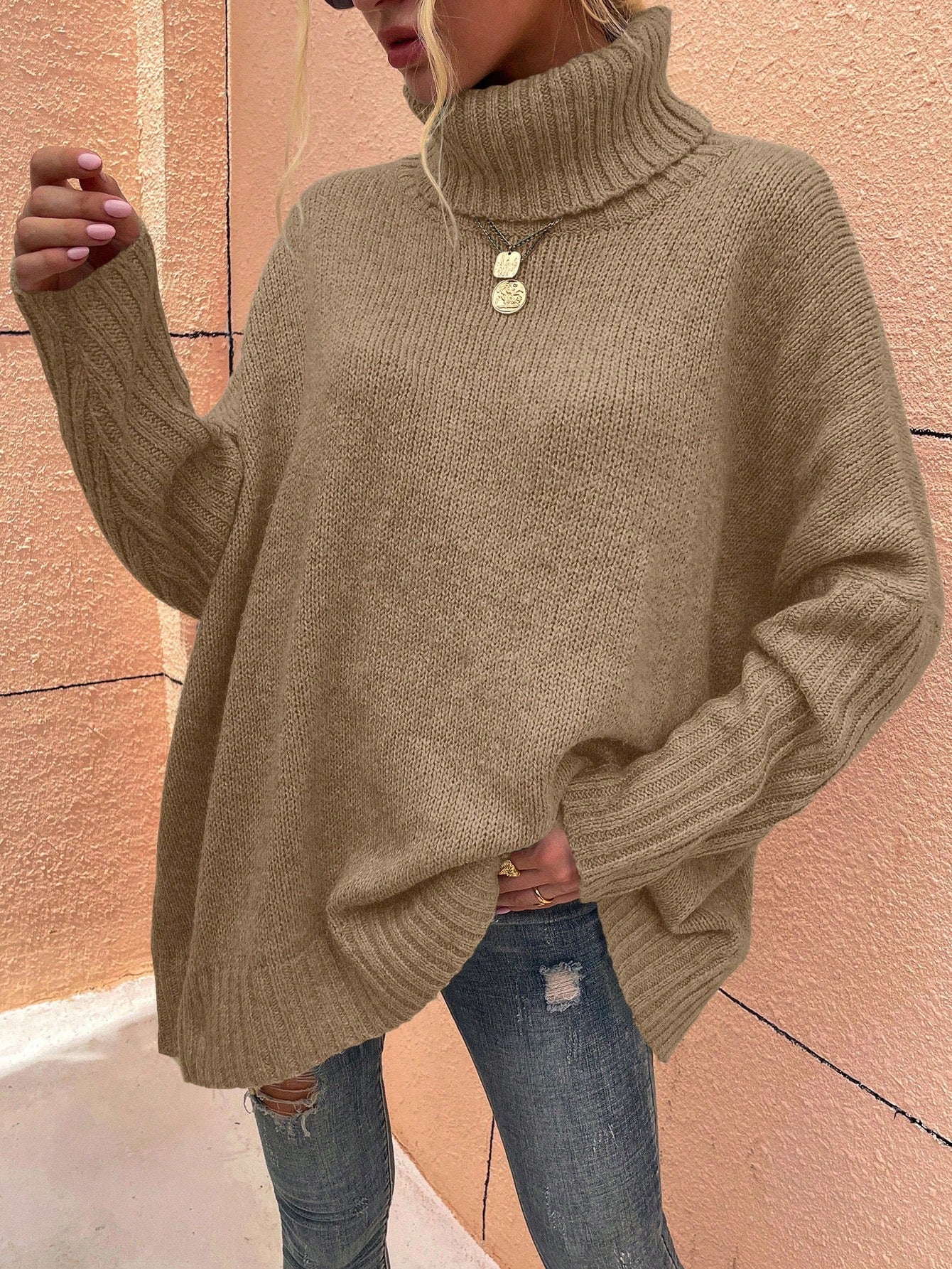 Clara Turtleneck Batwing-tröja