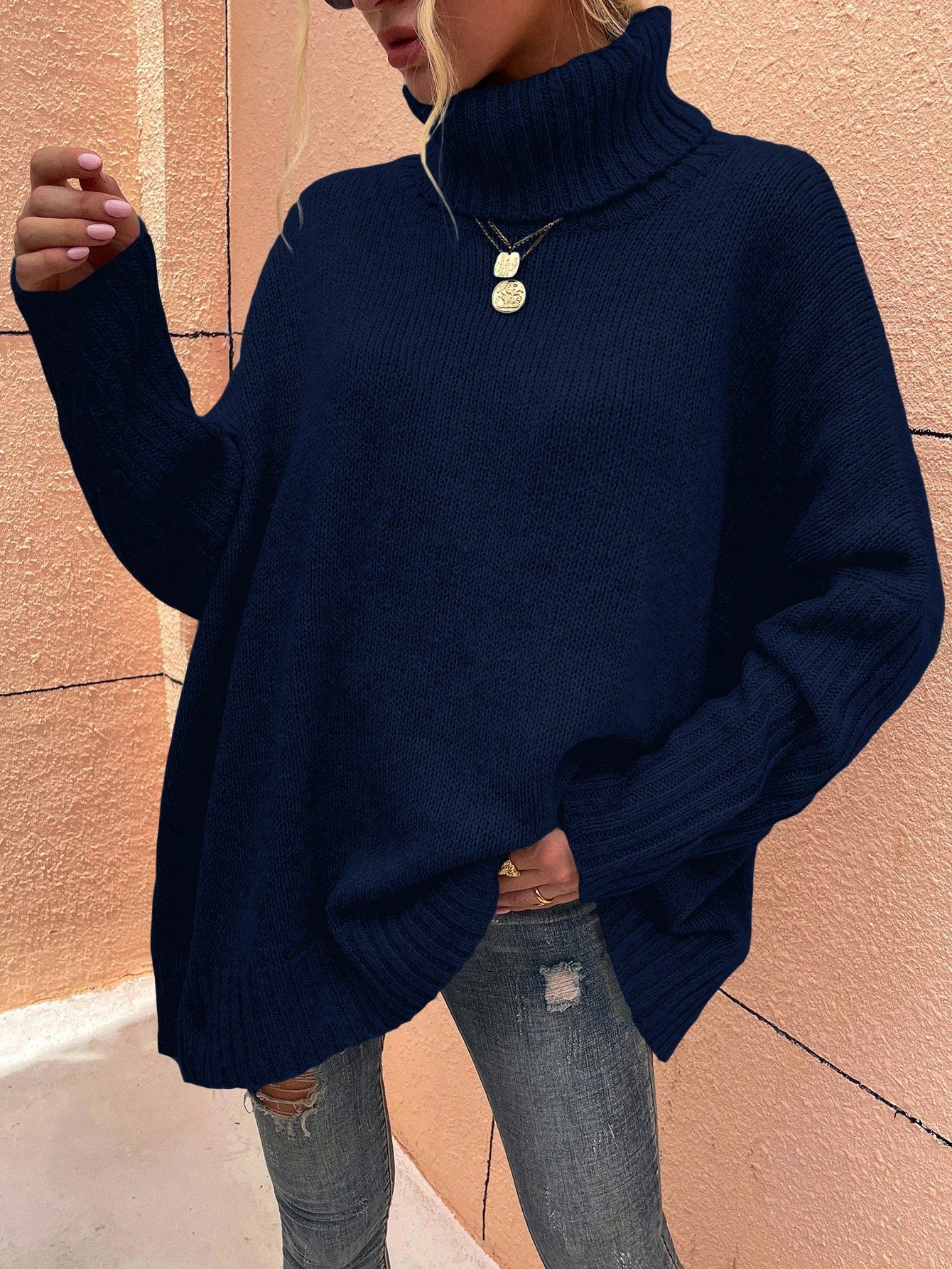Clara Turtleneck Batwing-tröja