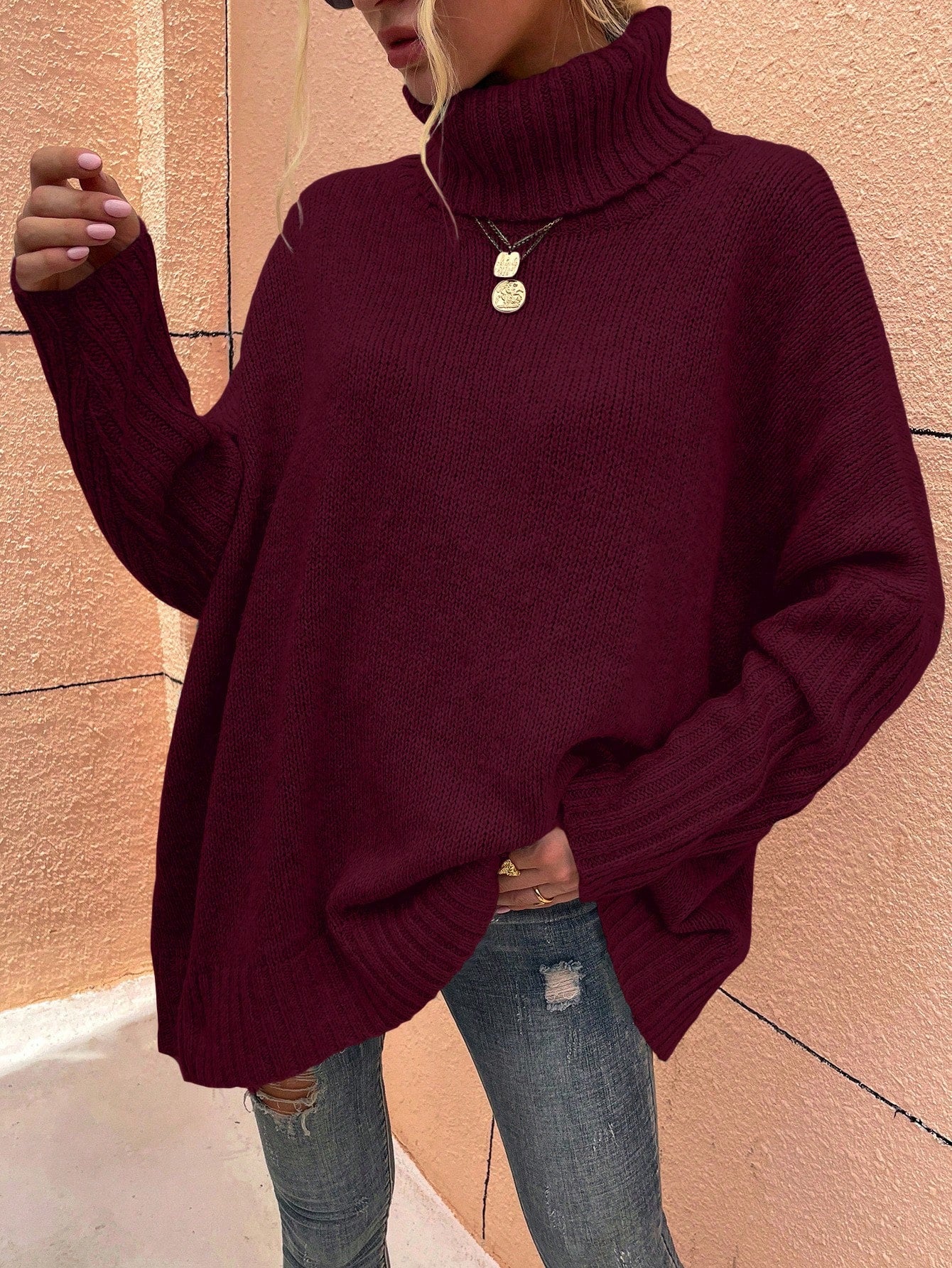 Clara Turtleneck Batwing-tröja