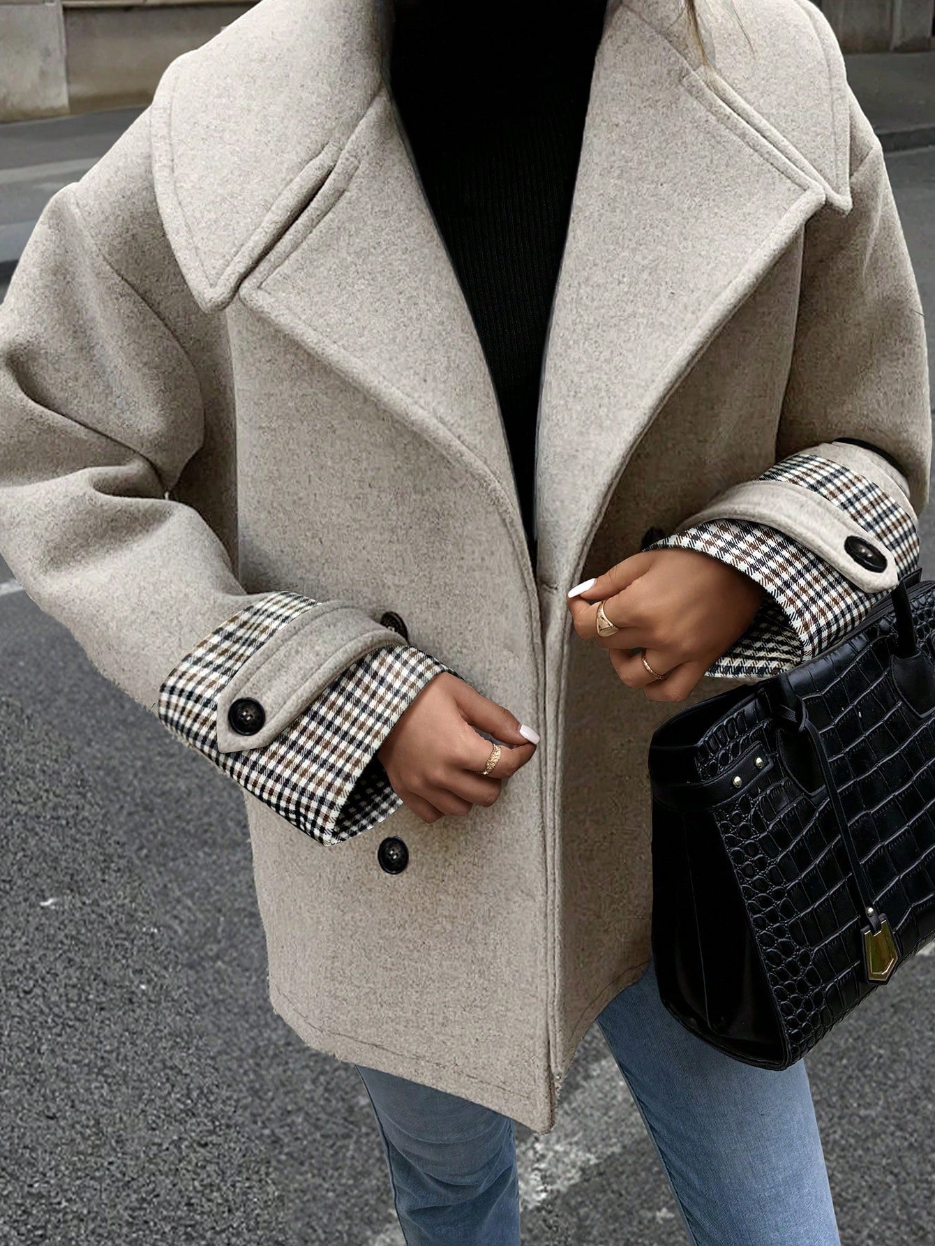 Luna Double-Breasted Wool-Blend Coat