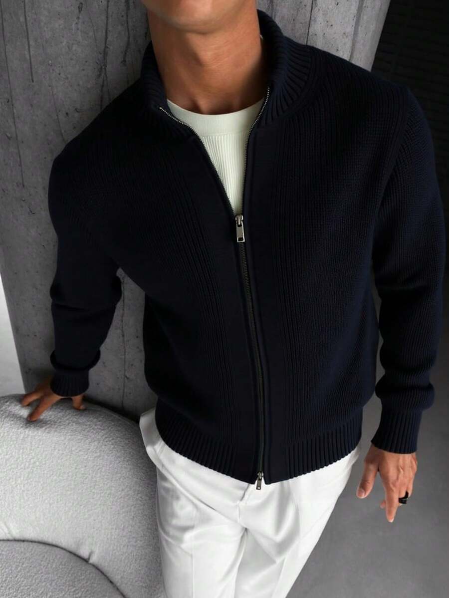 Men’s Casual Zip-Up Jacket – Long Sleeve Everyday Vest