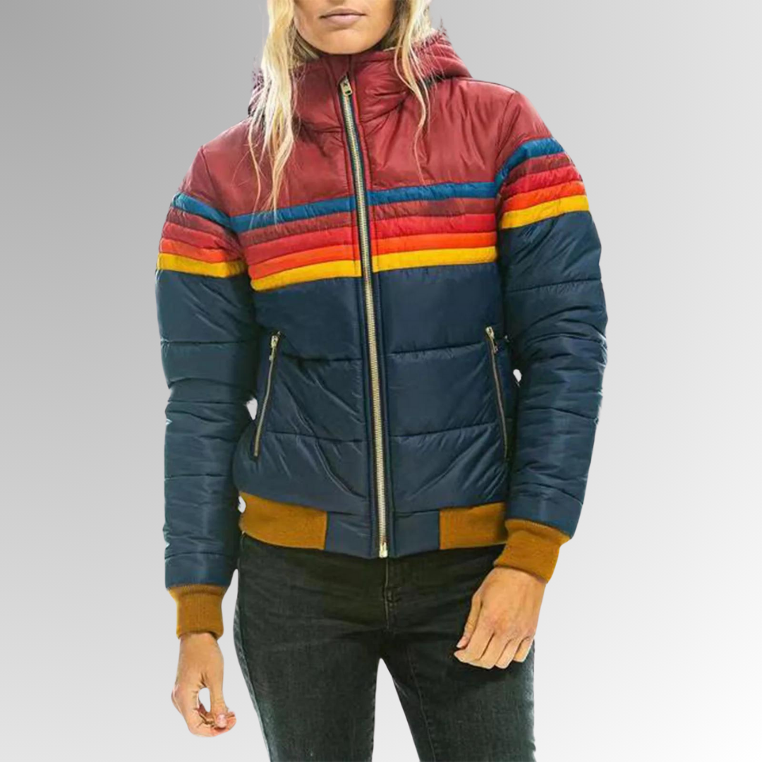 Women's Geometric Hooded Jacket