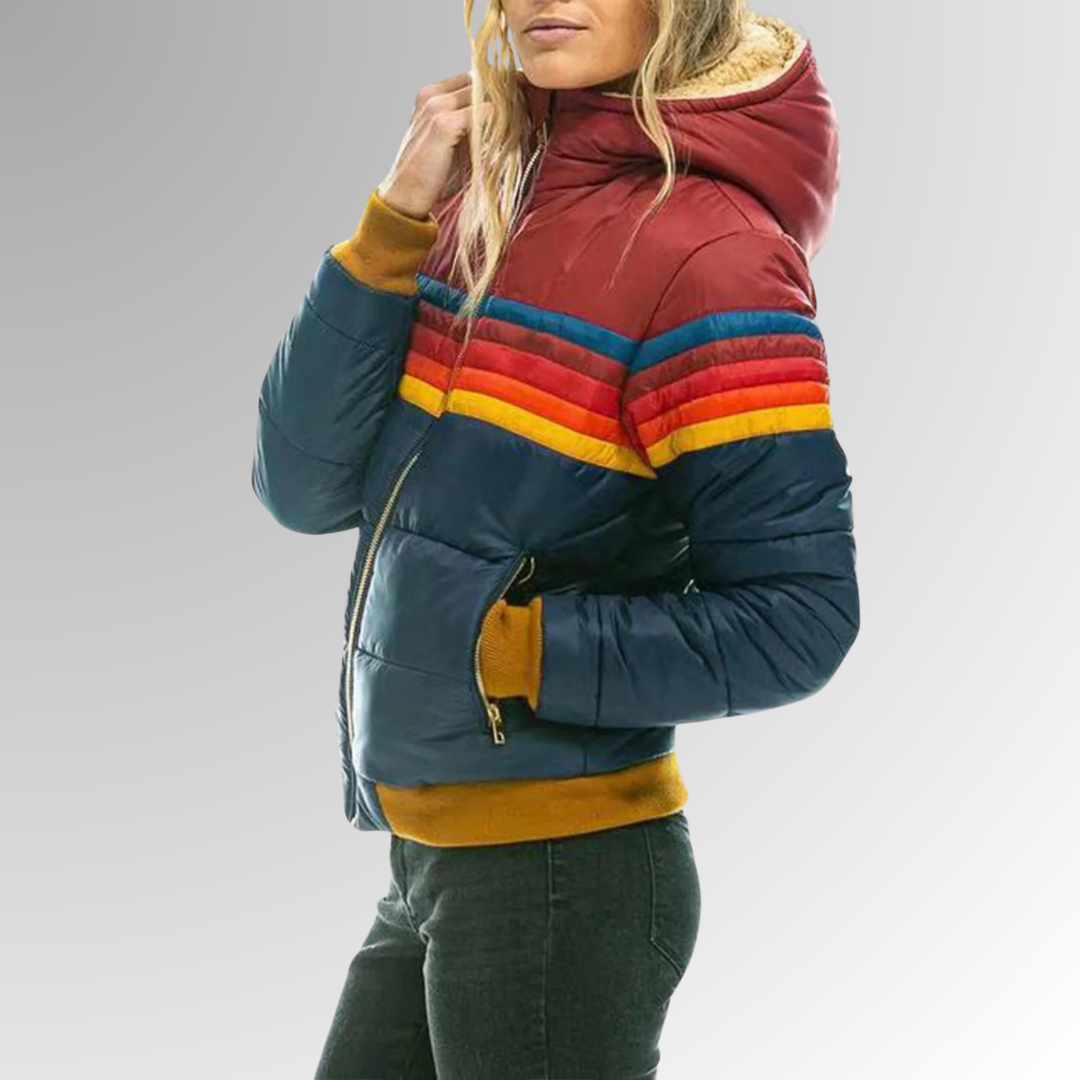 Women's Geometric Hooded Jacket