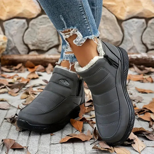 Vida Bequeme Damen Winterstiefel mit Fellfutter