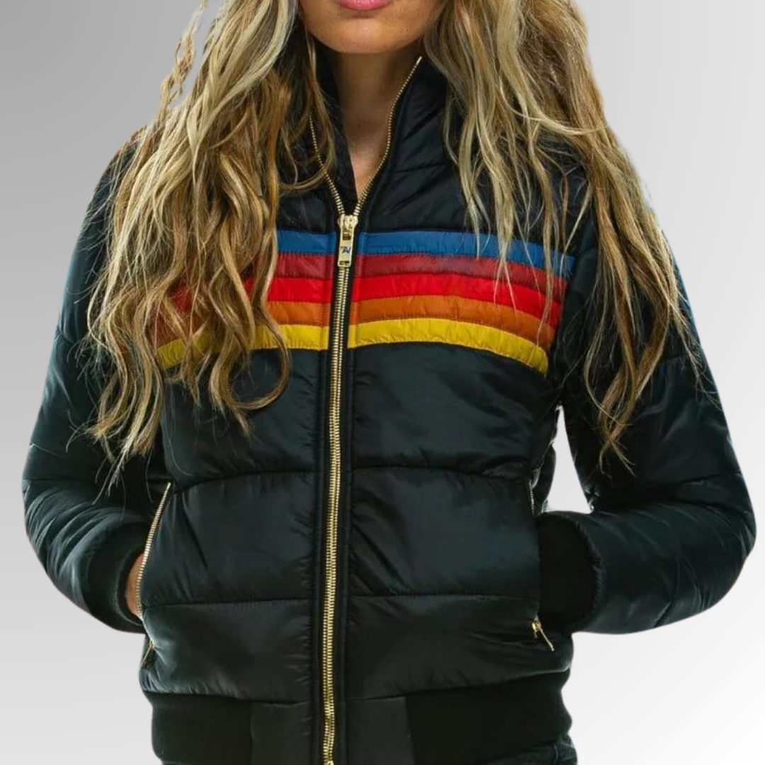 Women's Geometric Hooded Jacket