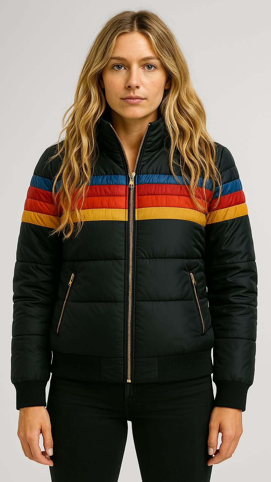 Women's Geometric Hooded Jacket