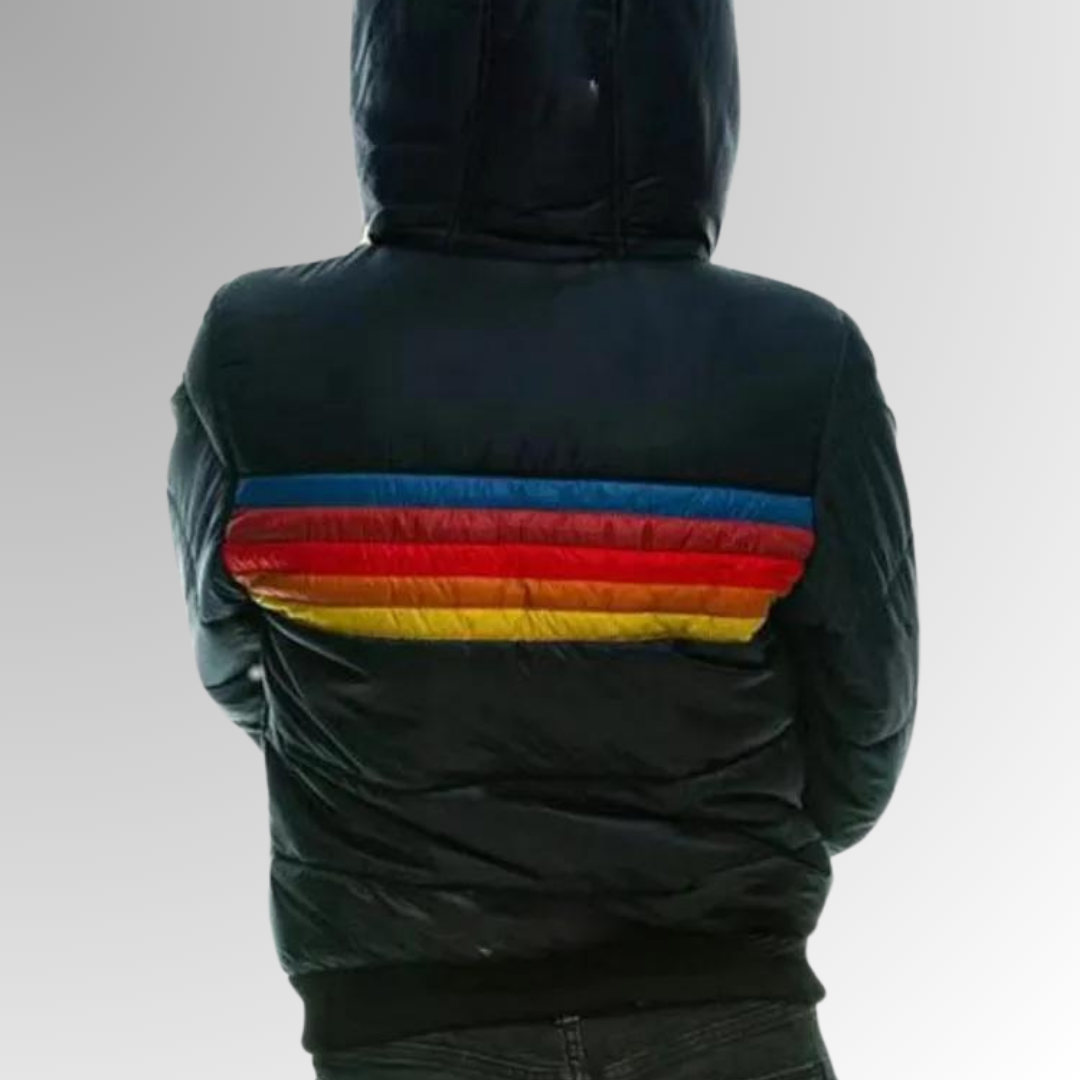 Women's Geometric Hooded Jacket