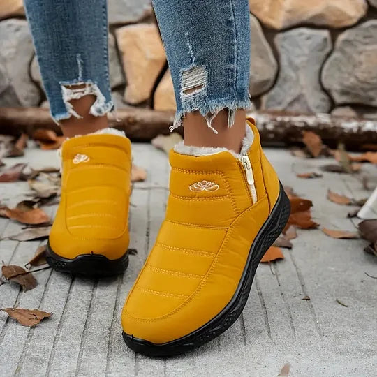 Vida Bequeme Damen Winterstiefel mit Fellfutter