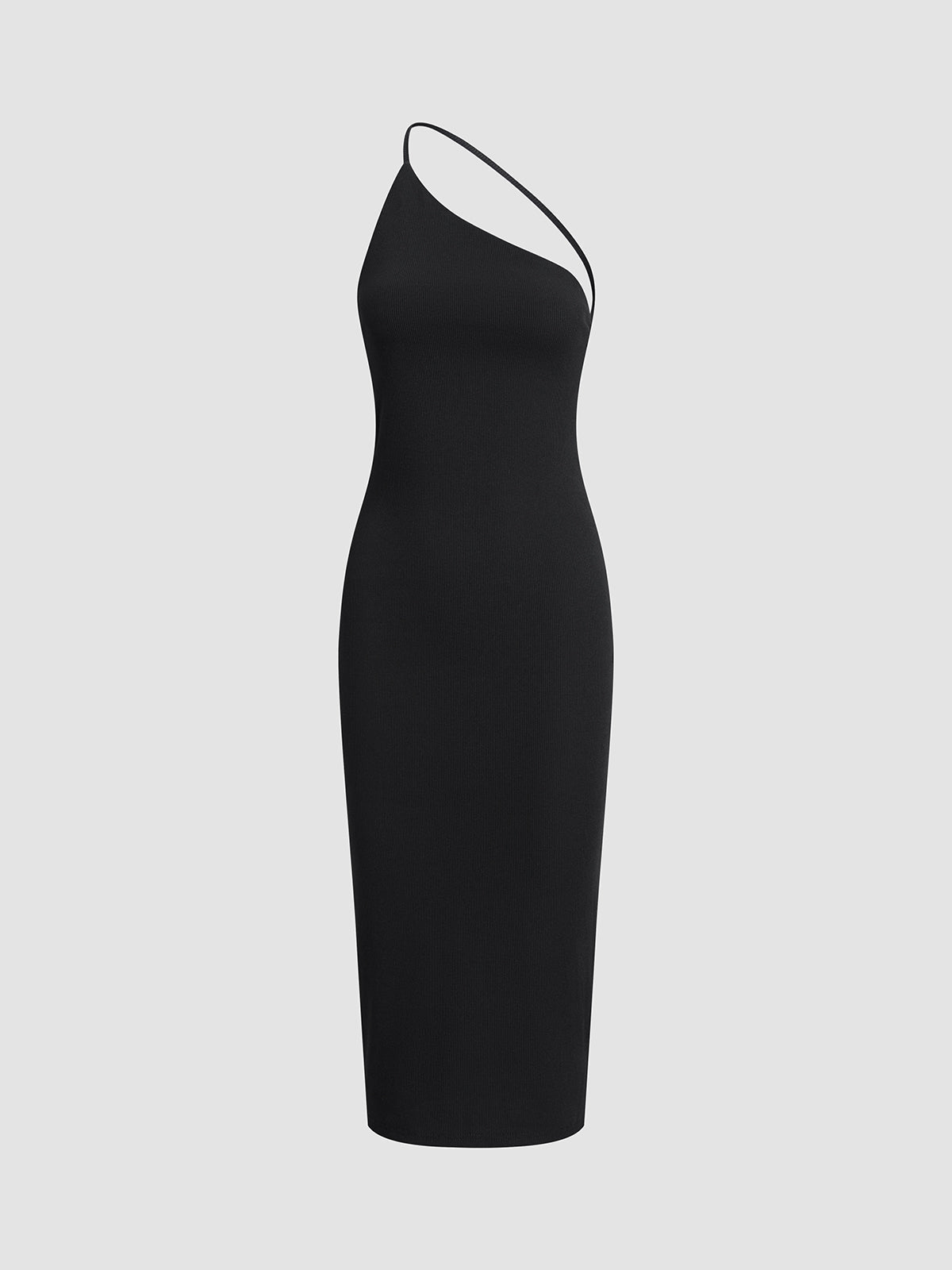 Serapweave – Midikleid mit asymmetrischen Trägern und offenem Rücken