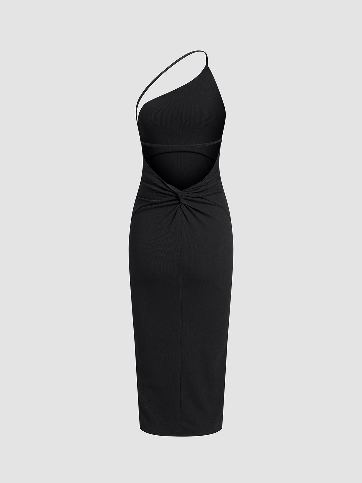 Serapweave – Midikleid mit asymmetrischen Trägern und offenem Rücken