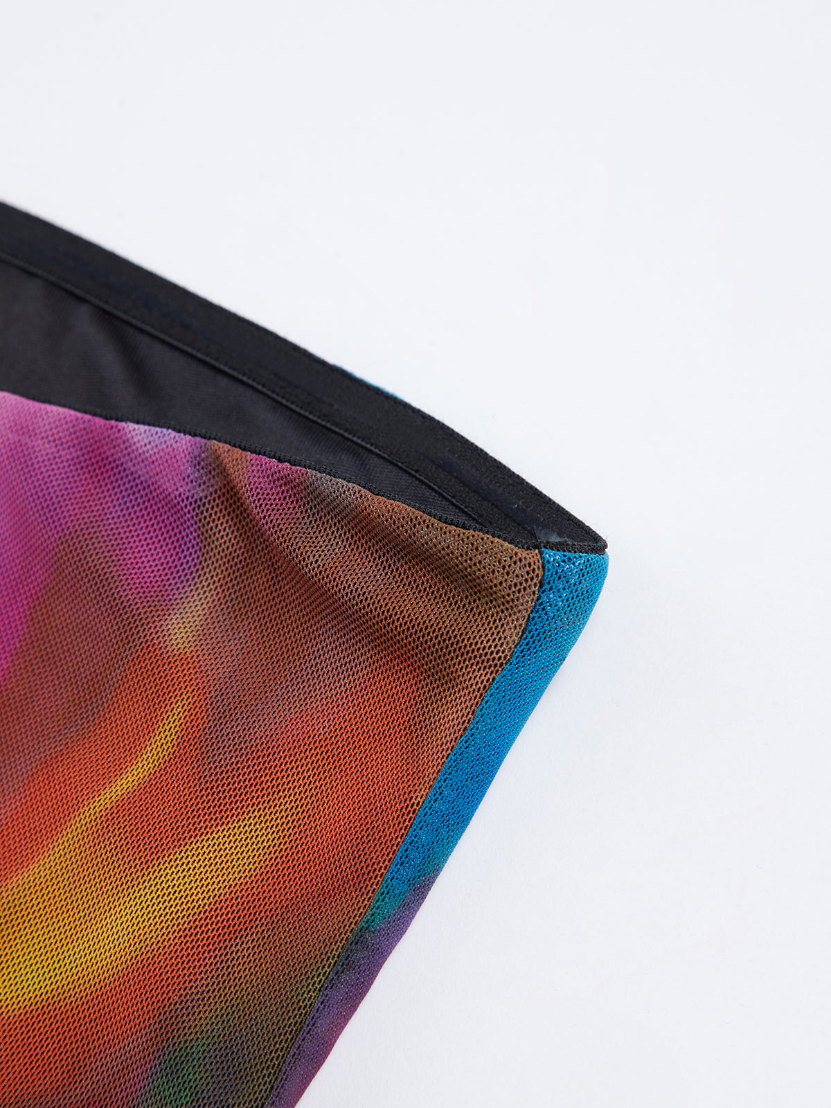 Iridescence Tyll Mönstrad Mesh Axelbandslös Tubklänning