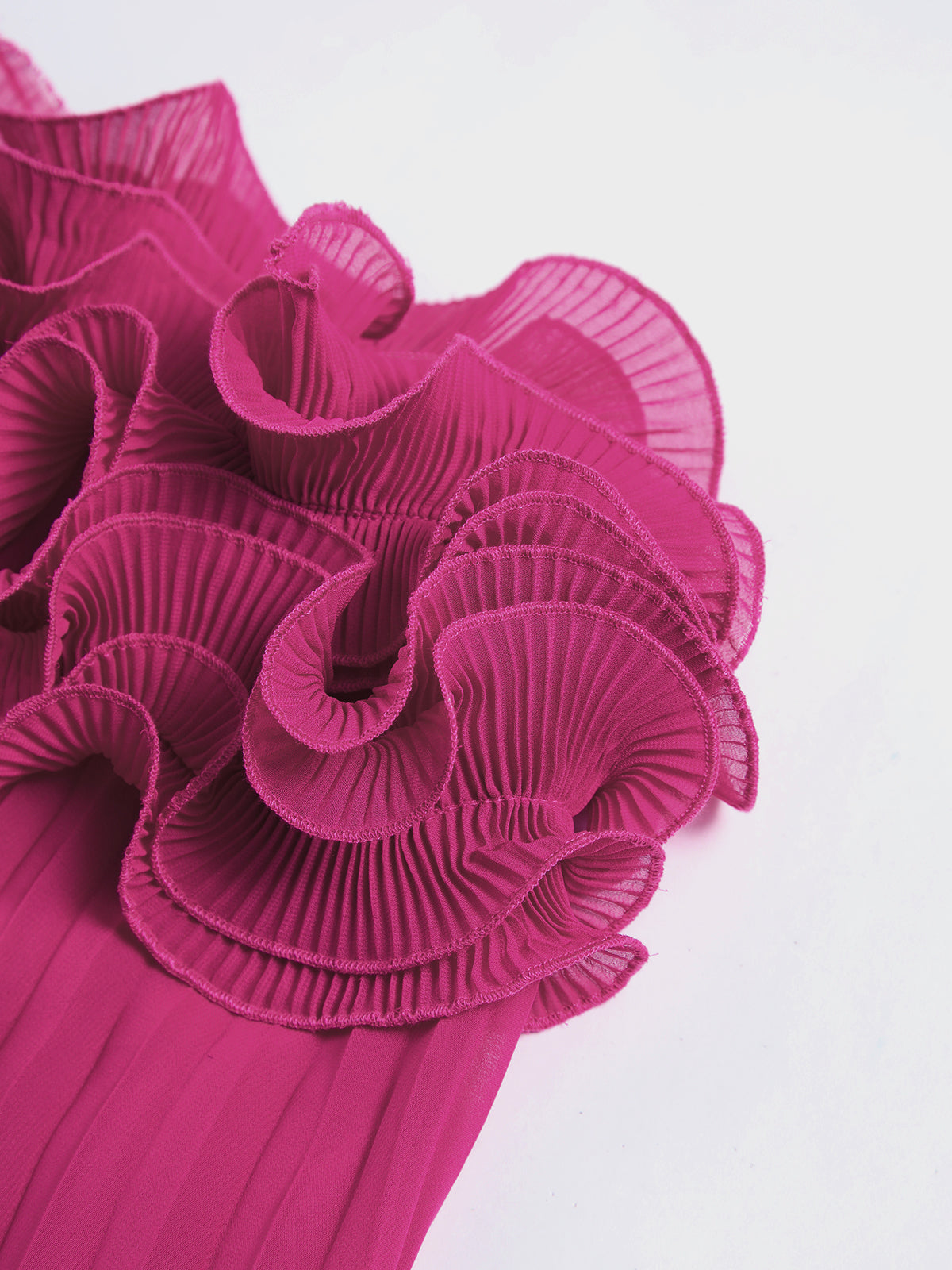 Alune Mesh Rosette Tub Plisserad Kort Klänning