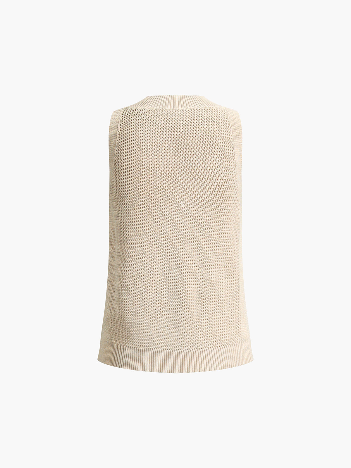 Nisle – Gestricktes, hohles, einfarbiges Tanktop
