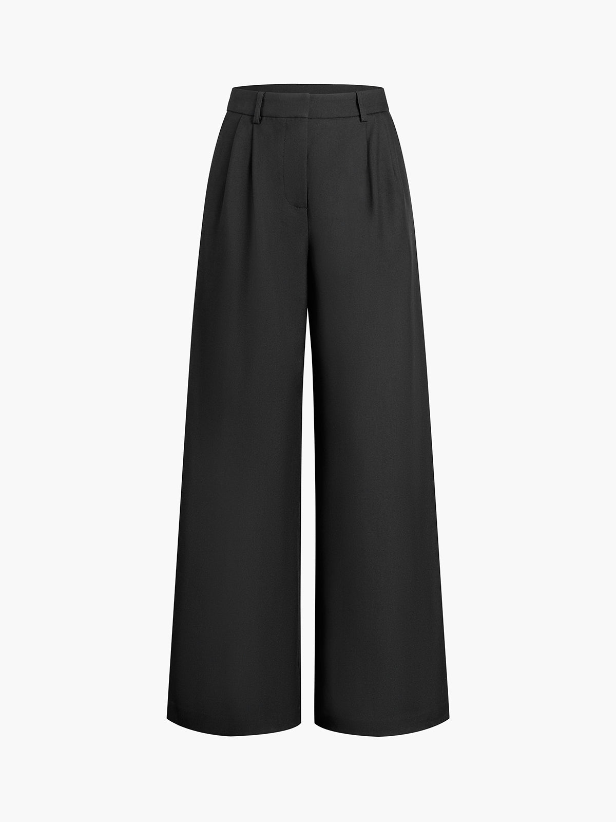Navine Solid Wide Leg Byxor Utan Bälte