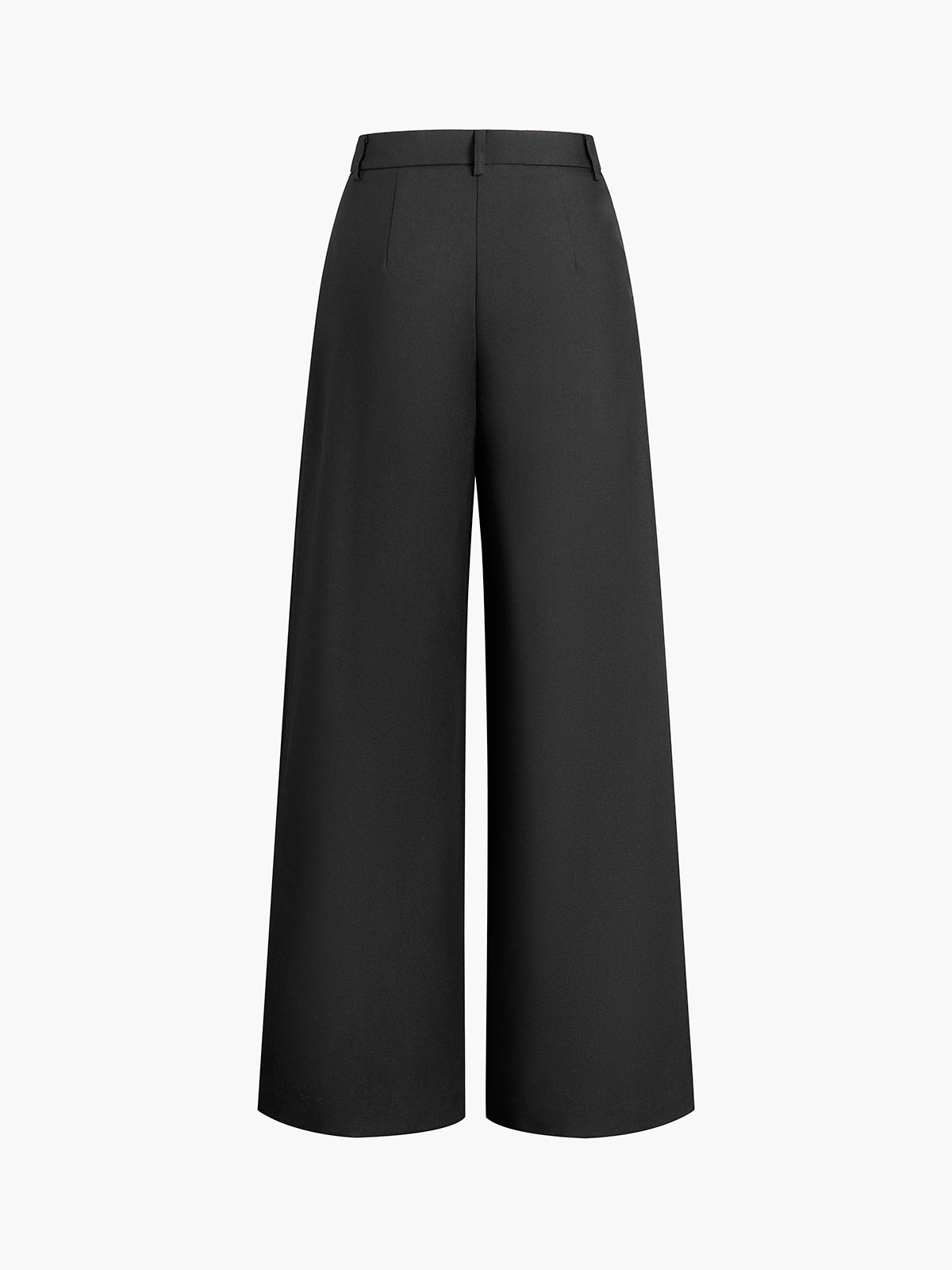 Navine Solid Wide Leg Byxor Utan Bälte