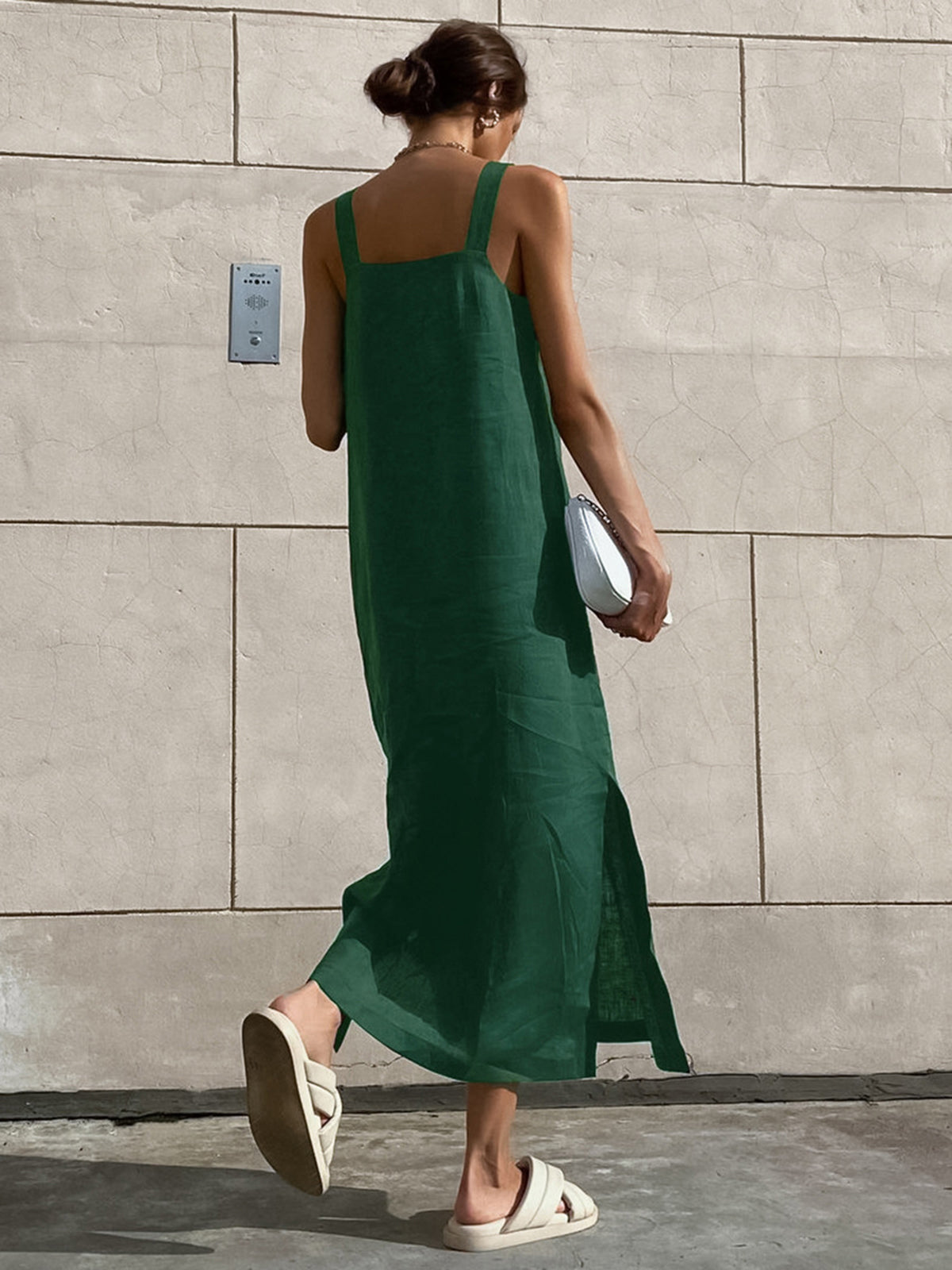 Noria Minimalism Langes Camisole-Kleid aus Baumwolle