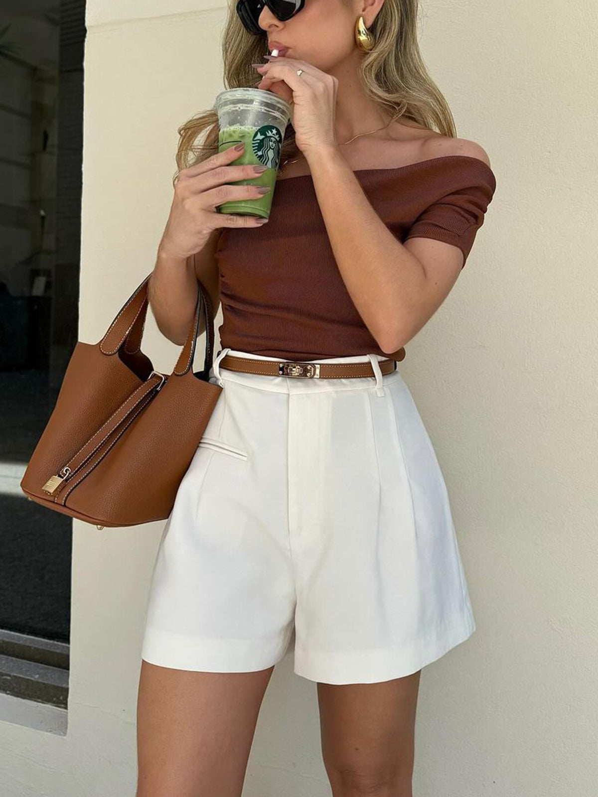 Lirene Semi-Sheer Mid-Waist Shorts Utan Bälte