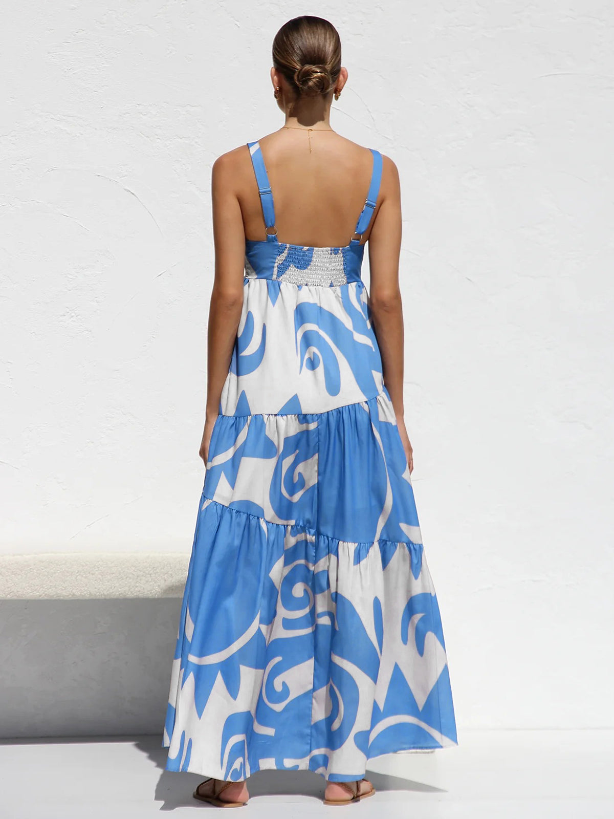 Reverwind – Langes Camisole-Kleid mit Sonnenprint