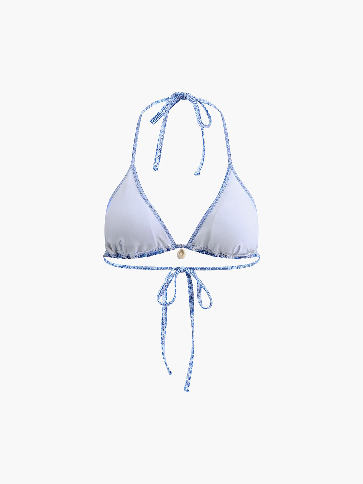 Lorine Mönstrad Halter Knuten Bikini Set