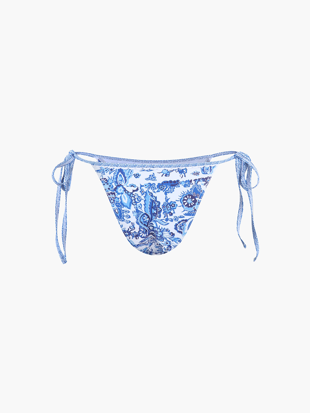 Lorine Mönstrad Halter Knuten Bikini Set