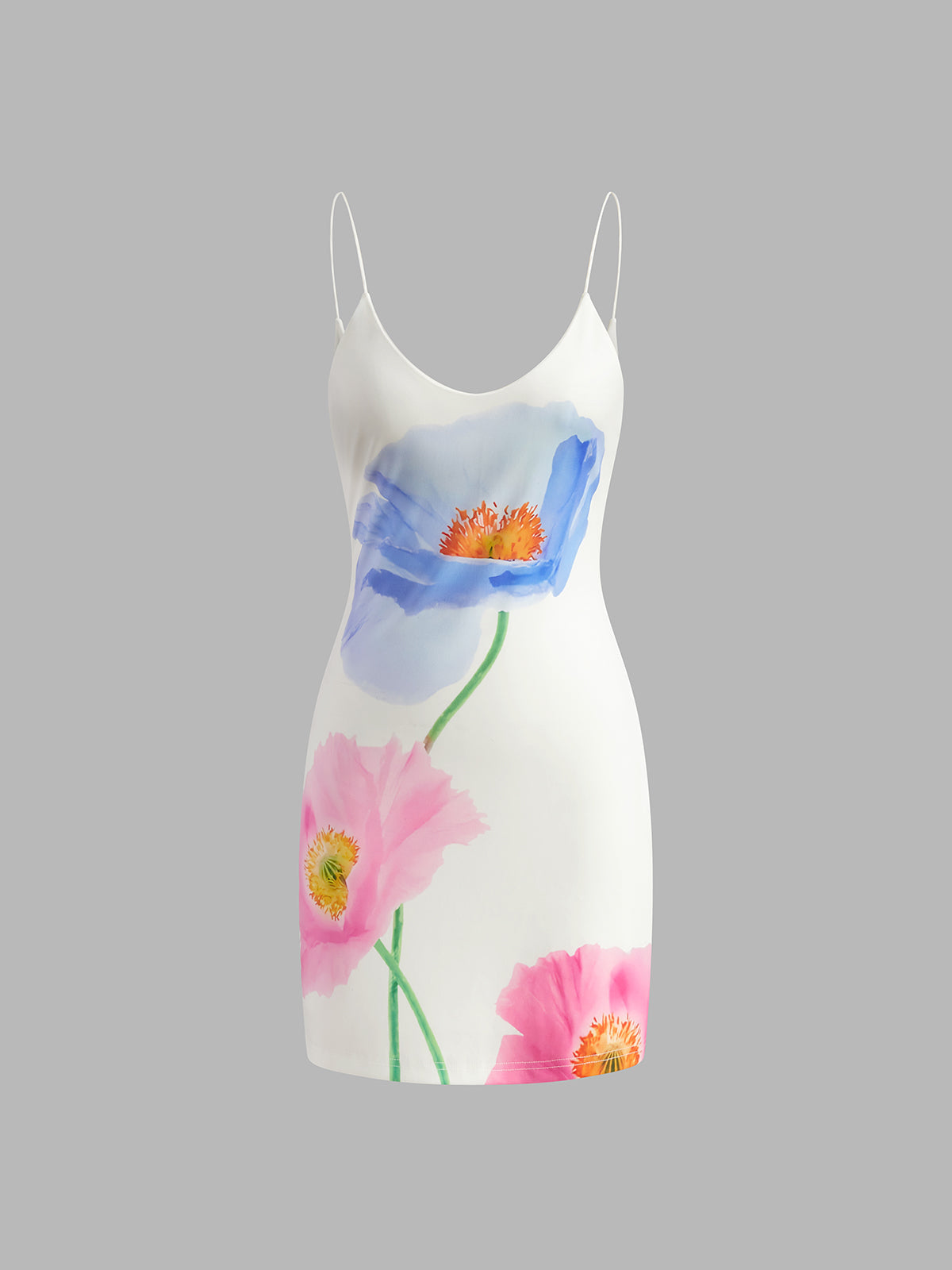 Thelvine Backless Floral Short Dress