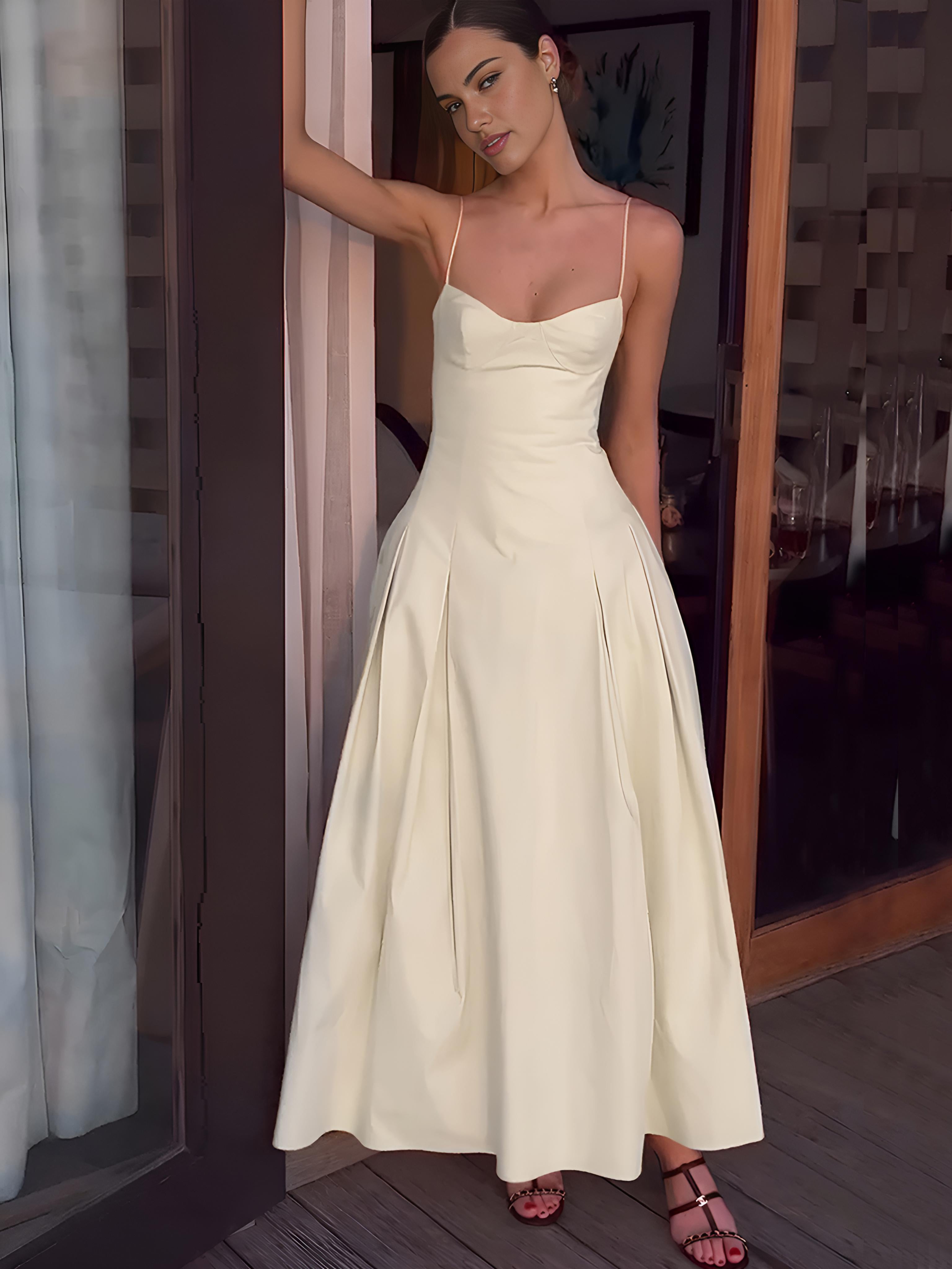 SirŽ Langes, plissiertes Camisole-Kleid