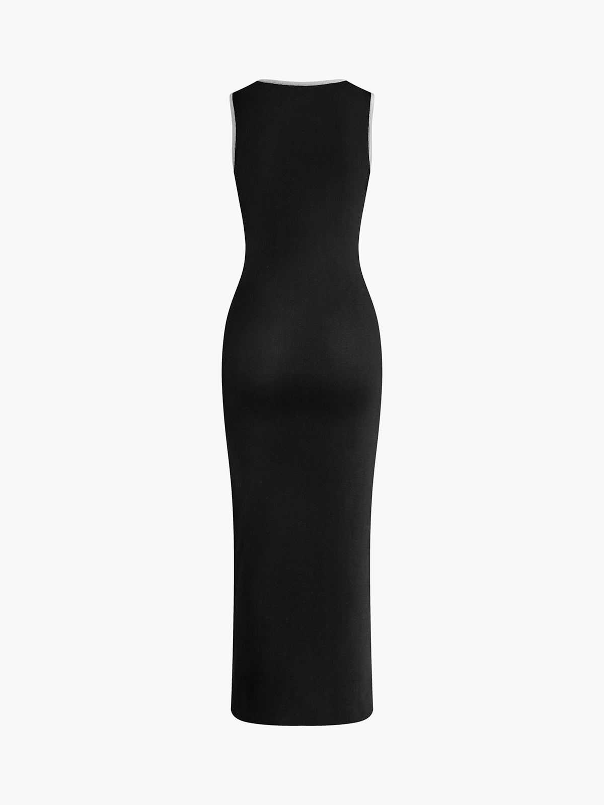 Velourwind Slim Fit Pulloverkleid mit Kontrasteinfassung