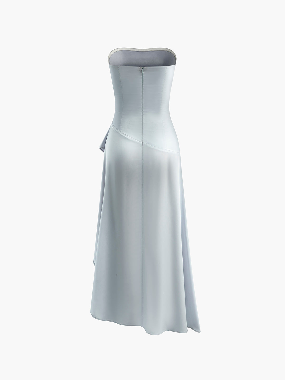 Dreamsilk – Asymmetrisches, trägerloses Kleid mit Rüschen