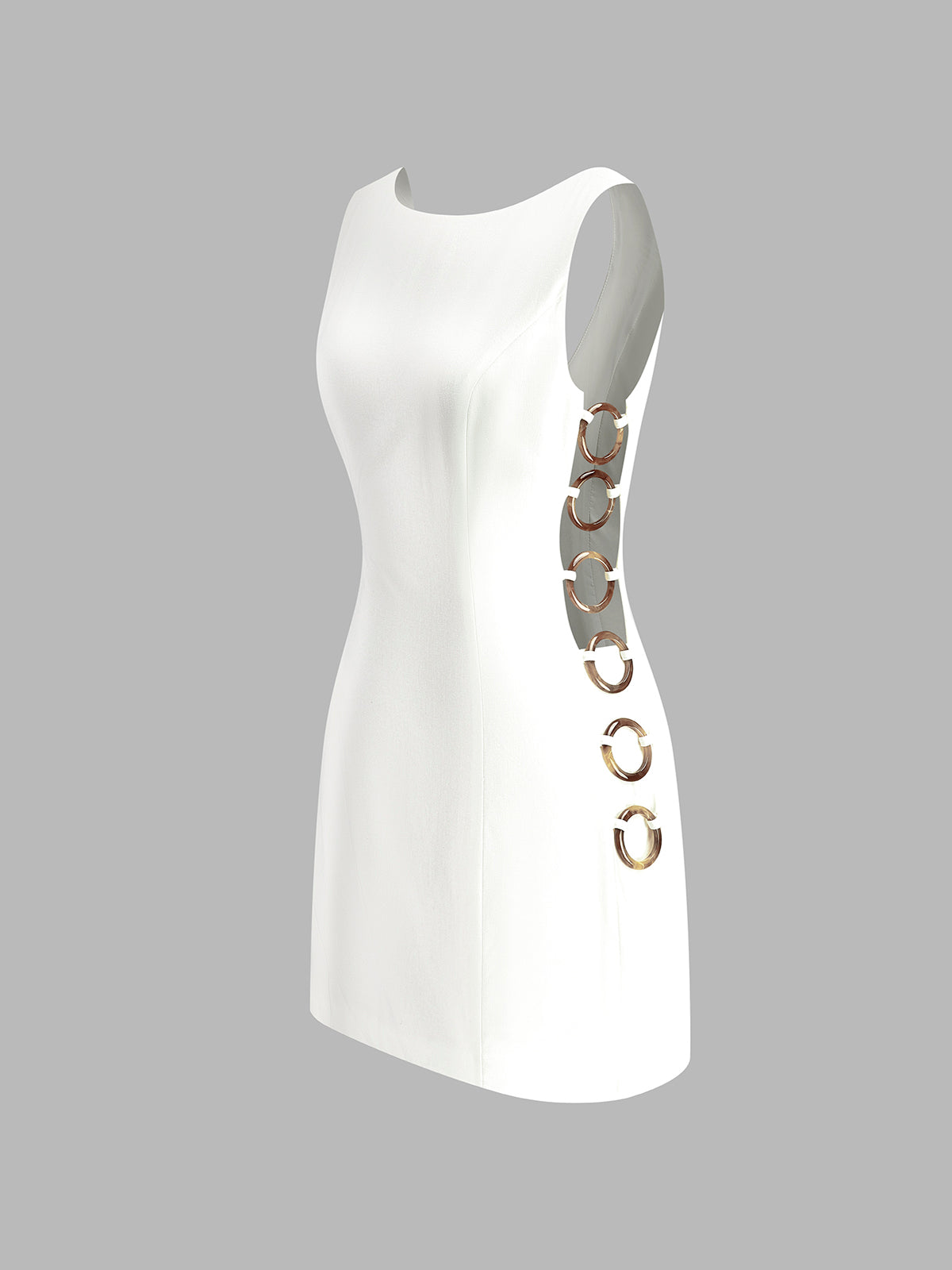 RenŽa ärmelloses Kleid mit O-Ring-Ausschnitt