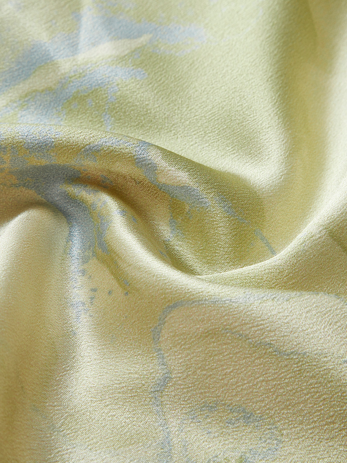 Crystalsilk – Bedrucktes, langärmliges Kleid mit Bindeband vorn