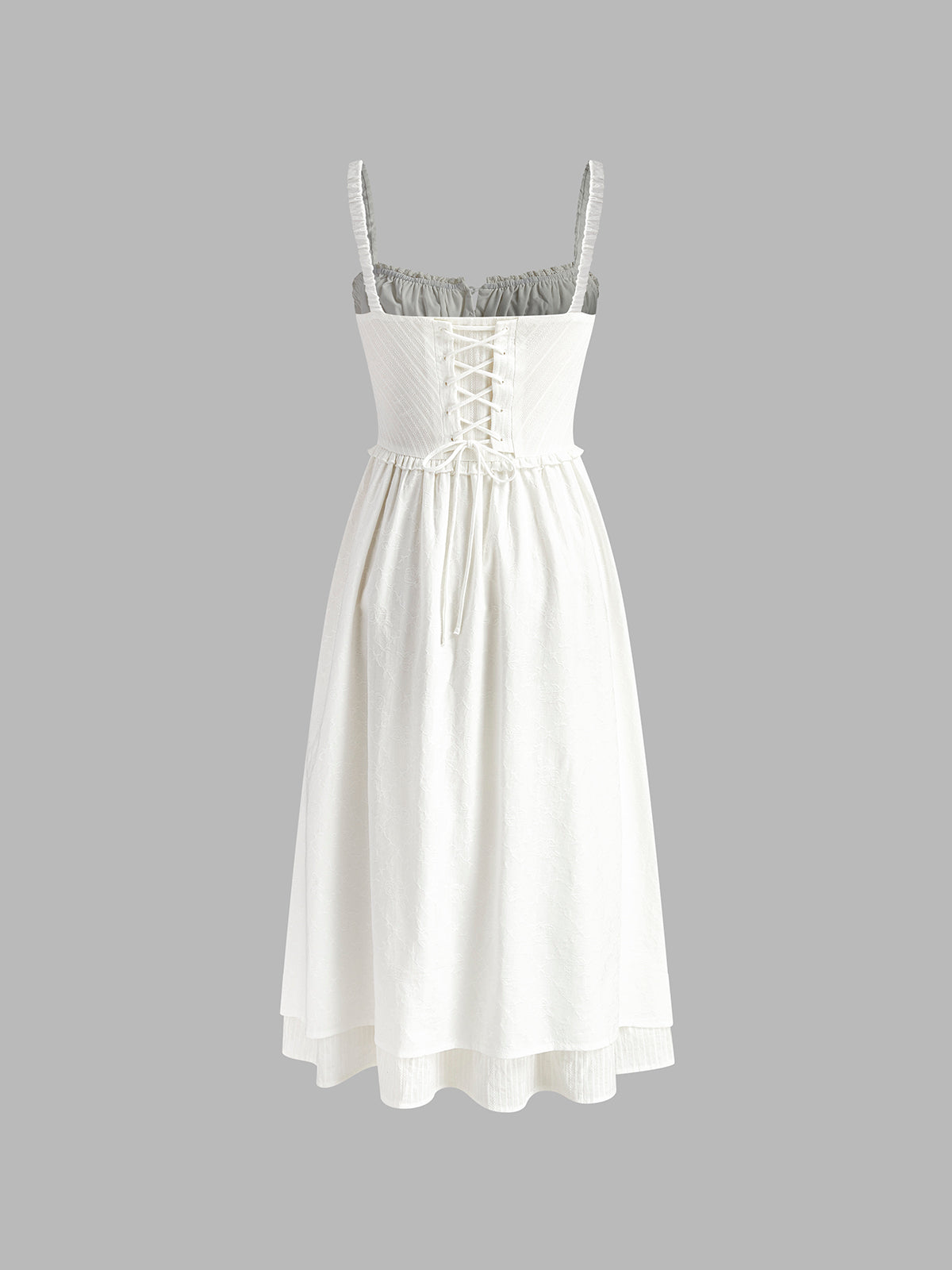 Schlichtes Cami-Midikleid mit Rüschensaum von Ranet