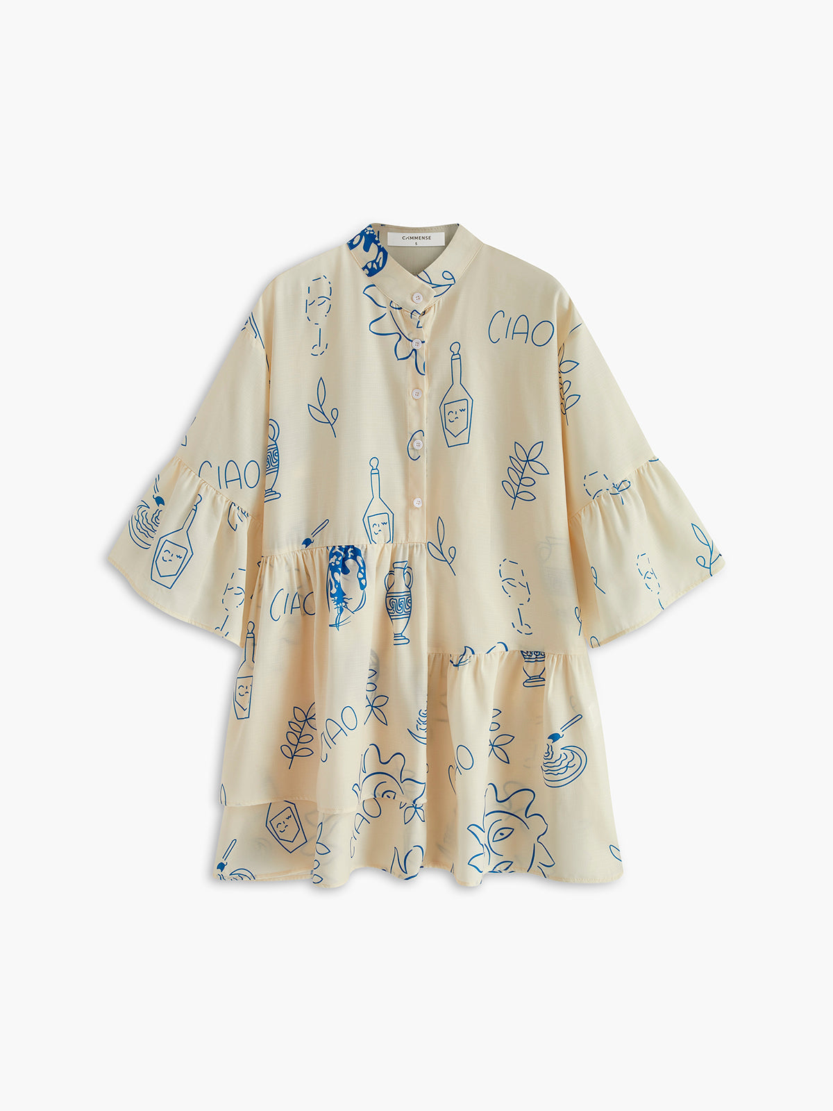 Norys – Kurzes Oversize-Kleid mit Sonnenprint