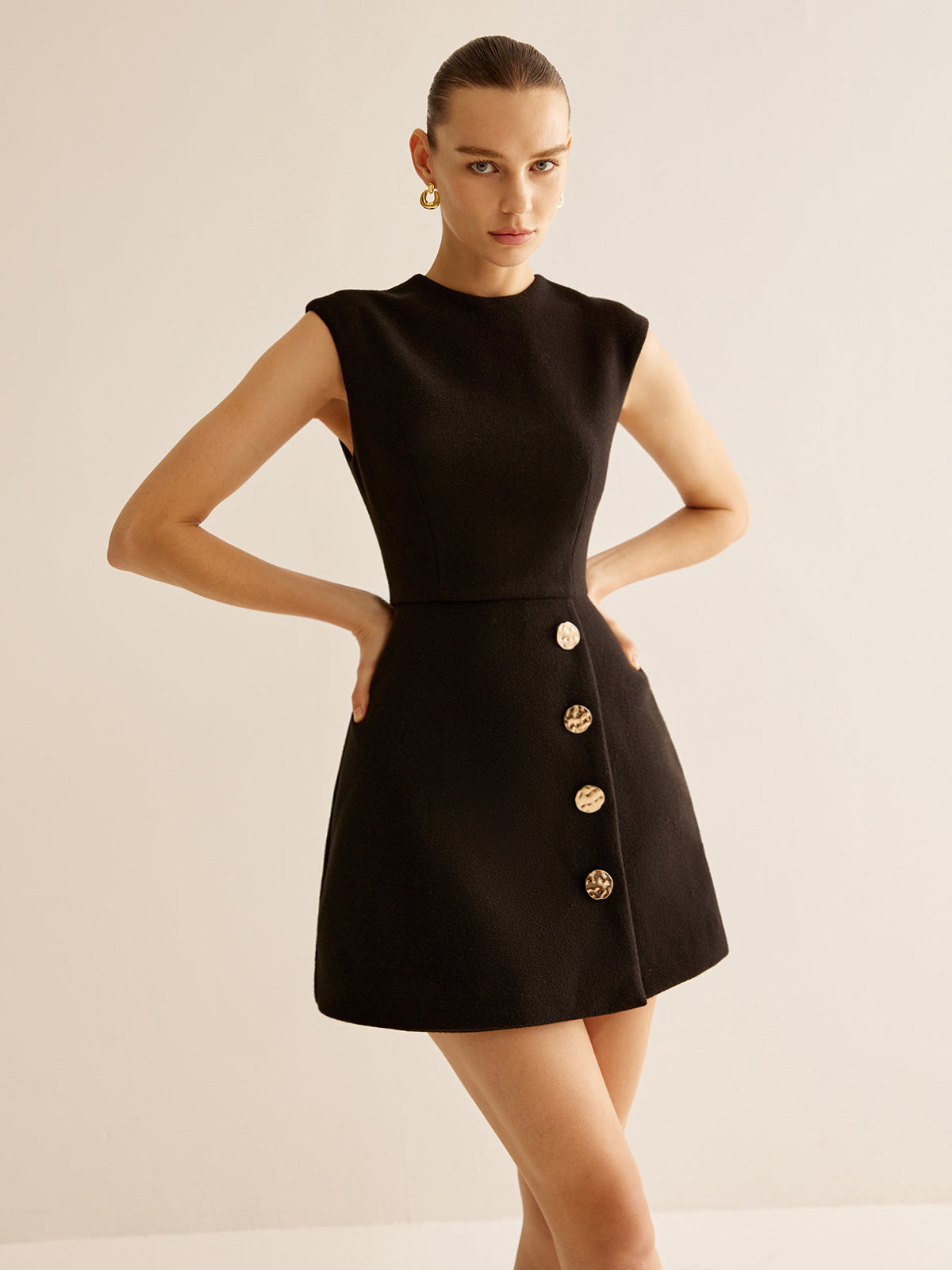 Pandra Tank-Kleid mit Reißverschluss und Metalldekor