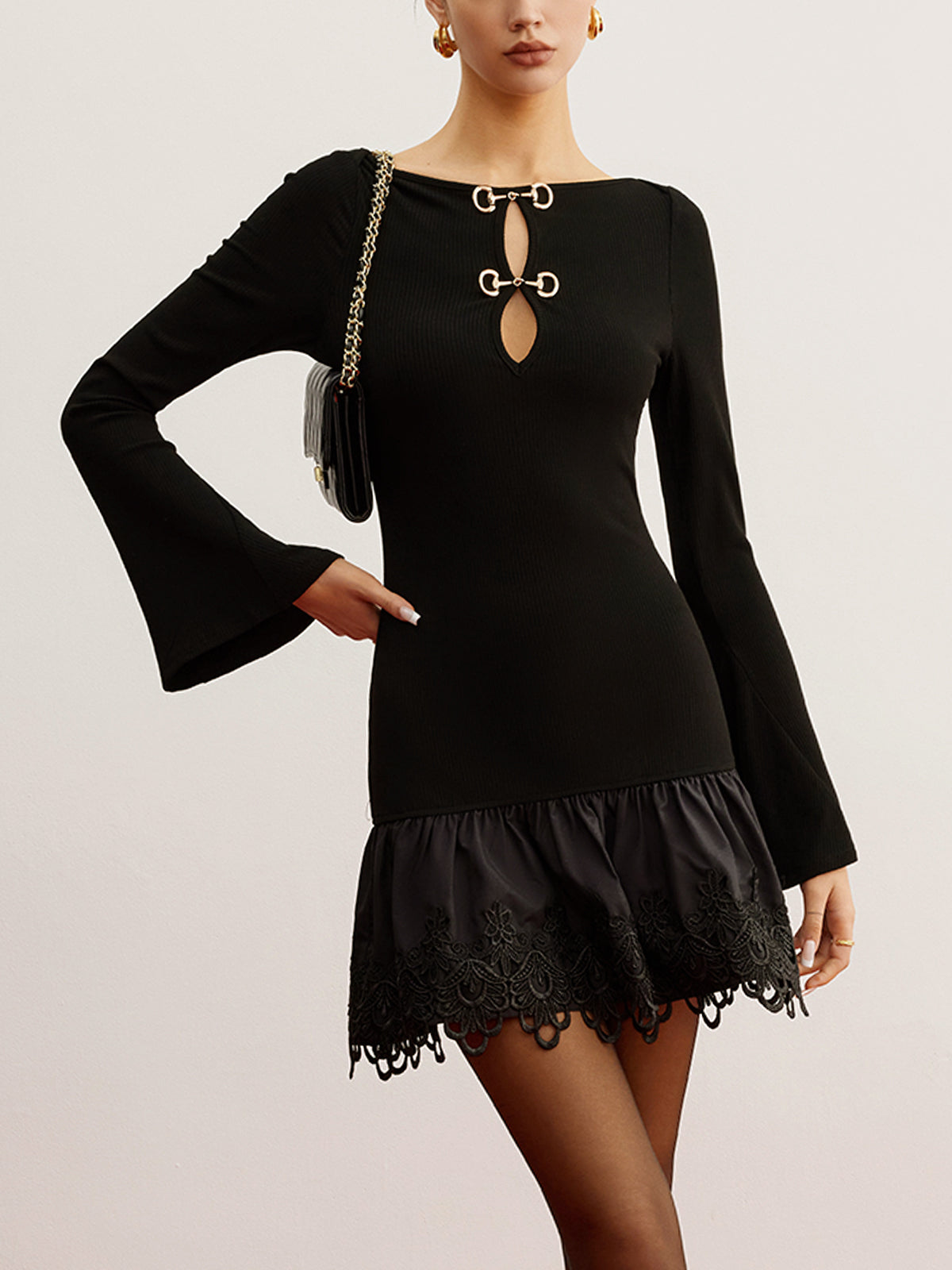 Silkwind Jerseykleid mit Cut-Out-Panel