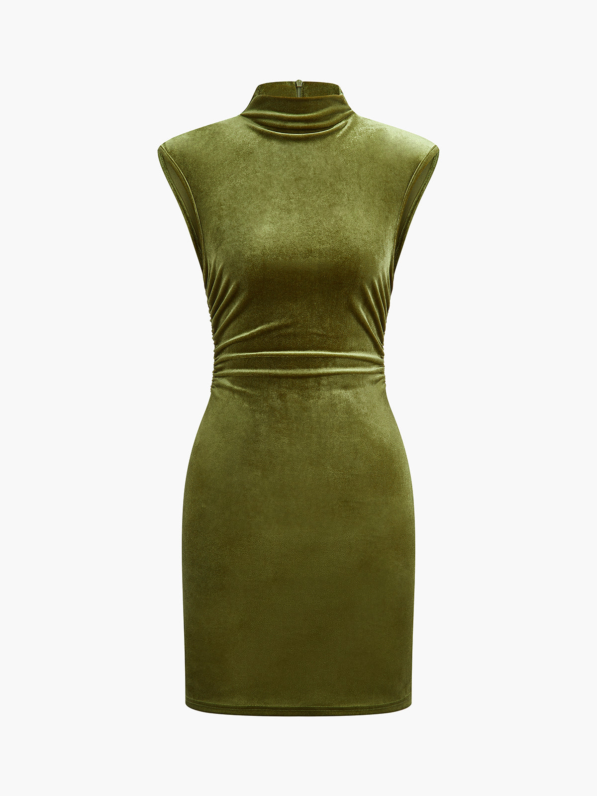 Luxbloom – Ärmelloses Samtkleid mit Stehkragen