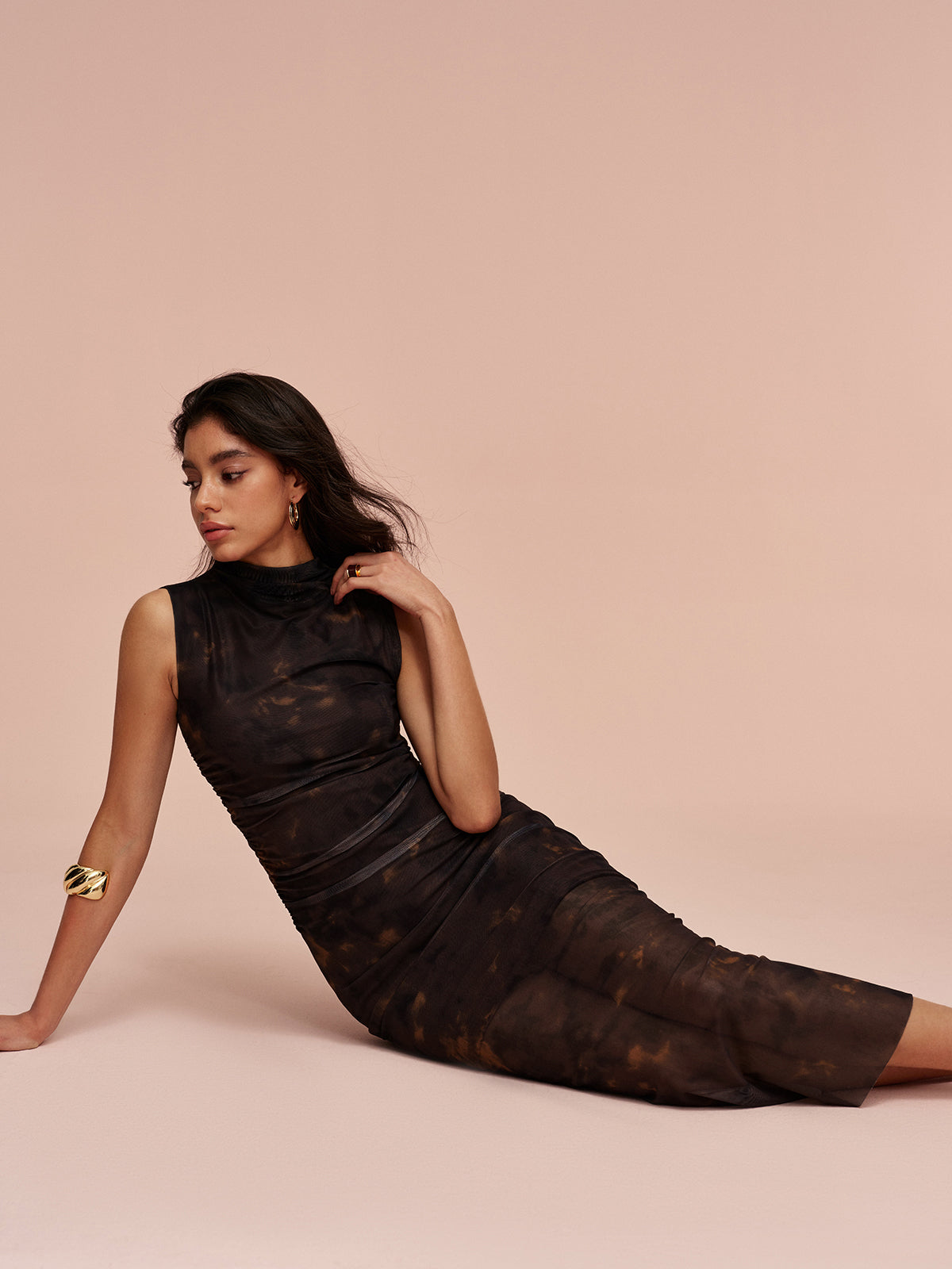 Starbliss – Ärmelloses Netzkleid mit Jersey-Futter