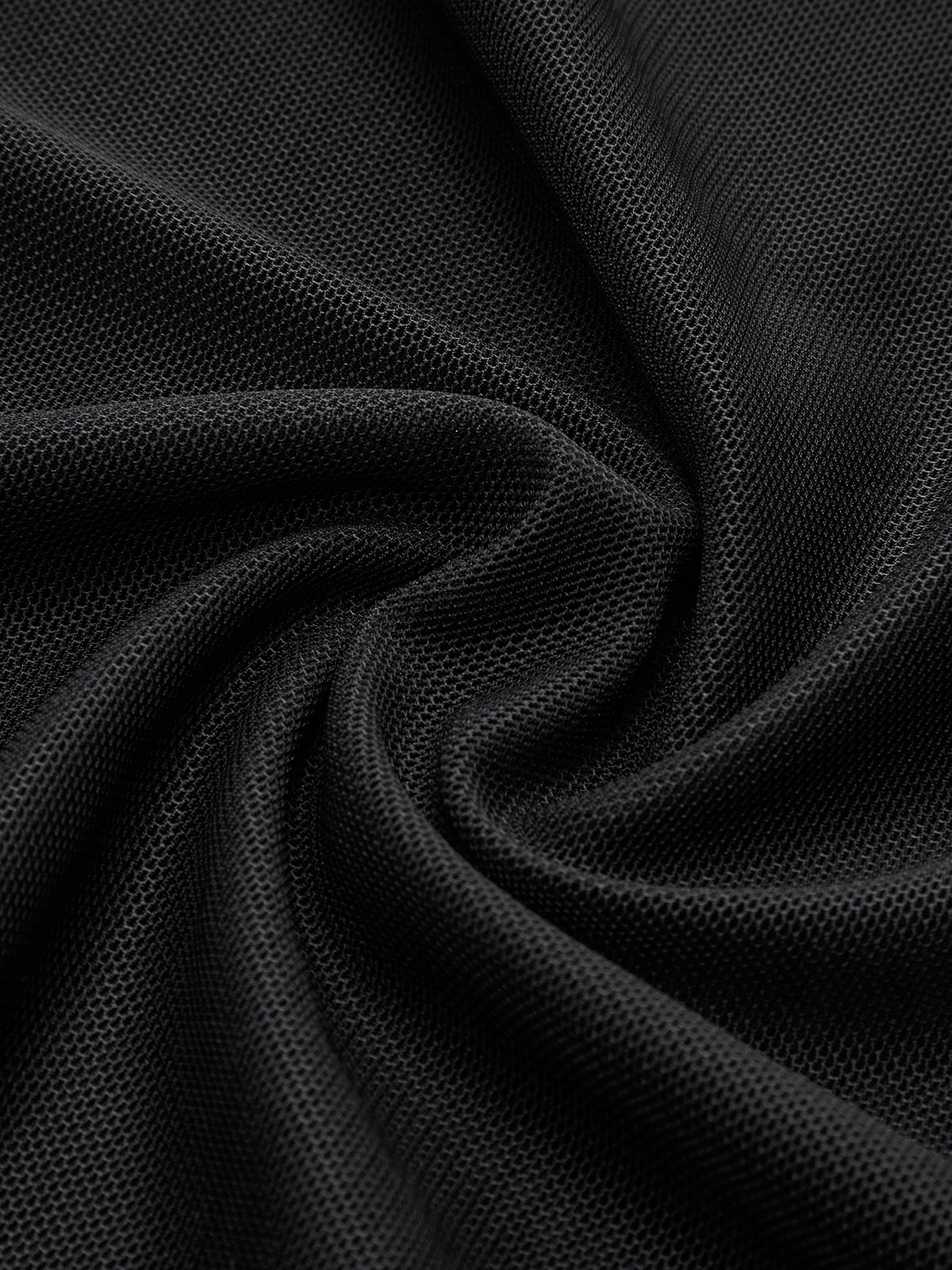 Myrviel bedrucktes Netzkleid mit Stehkragen