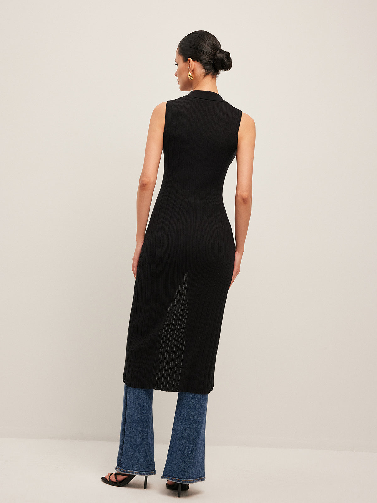 Meriel Ribbed Button-Up Knit Dress