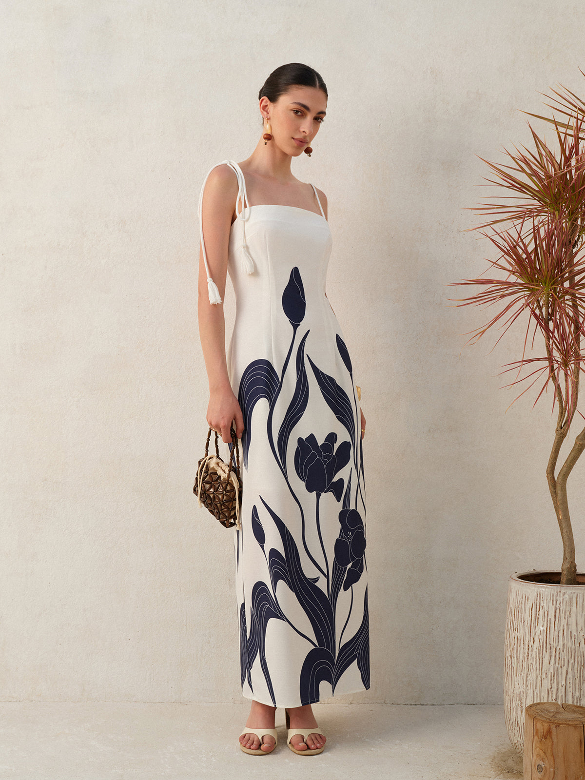 Silkwyn Floral Tie-Back Cami Dress