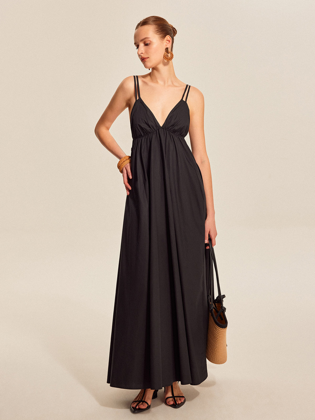 Enchantlace – Camisole-Kleid mit V-Ausschnitt und Doppelträgern