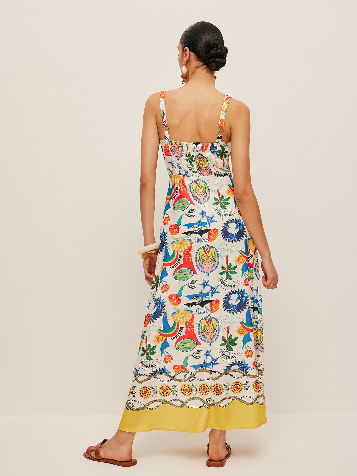 Palsima Trägerkleid mit buntem Aufdruck