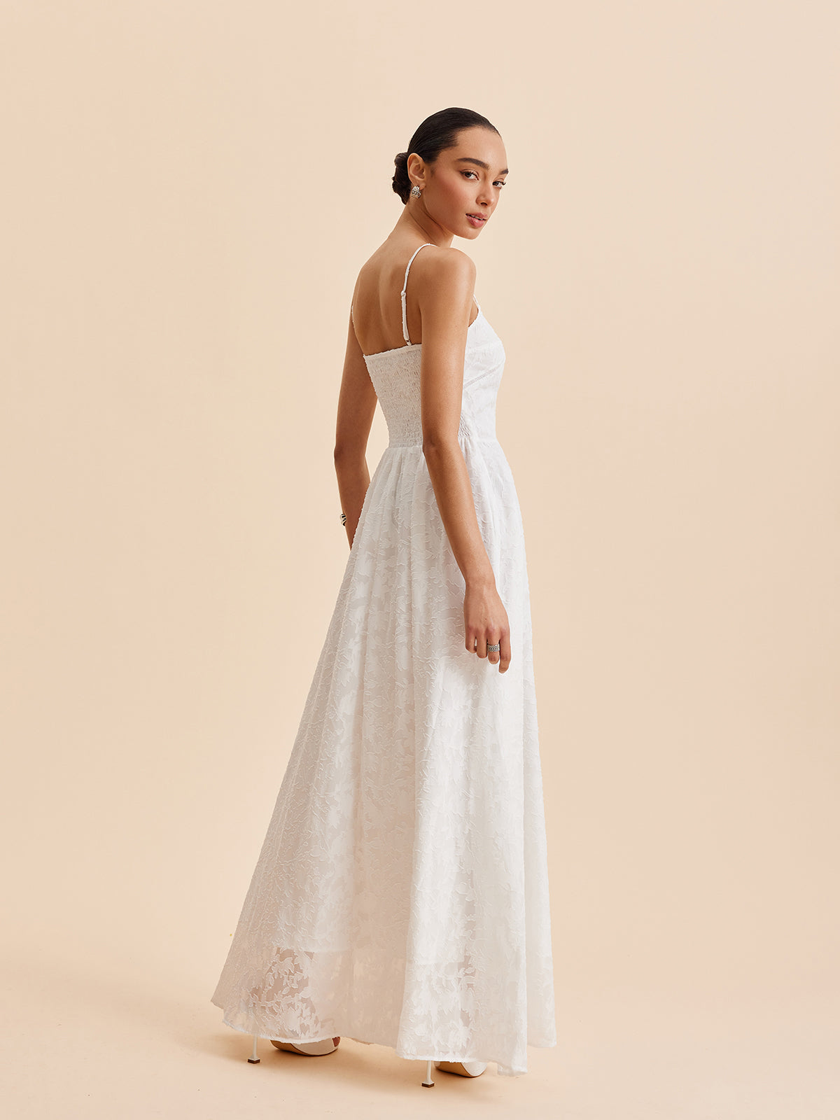 Luminlow Chiffon-Camiliekleid mit floraler Spitze