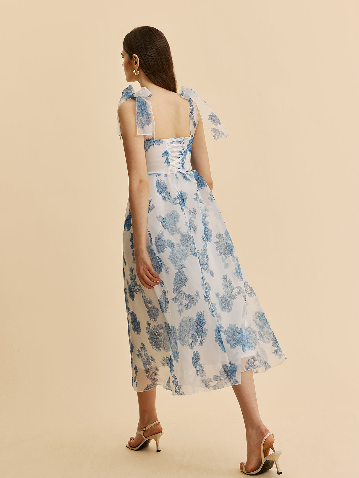 Pelok Kleid mit floralem Schleifenträger